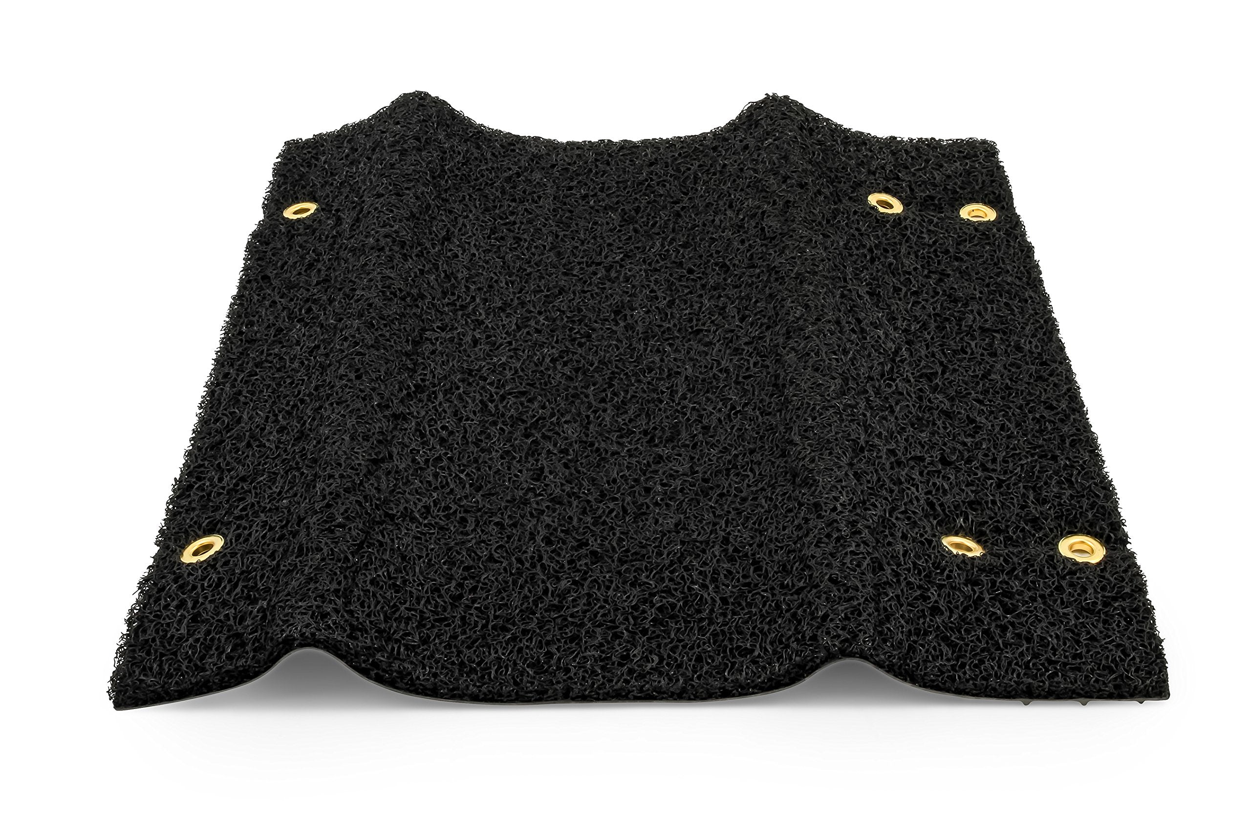 Camco Wrap Around Premium RV Step Rug - Fits 18-inch Wide Steps - Adjustable Depth of 8-inches to 10.5-inches - Compatible with Manual or Electric RV Steps - Black (42962)