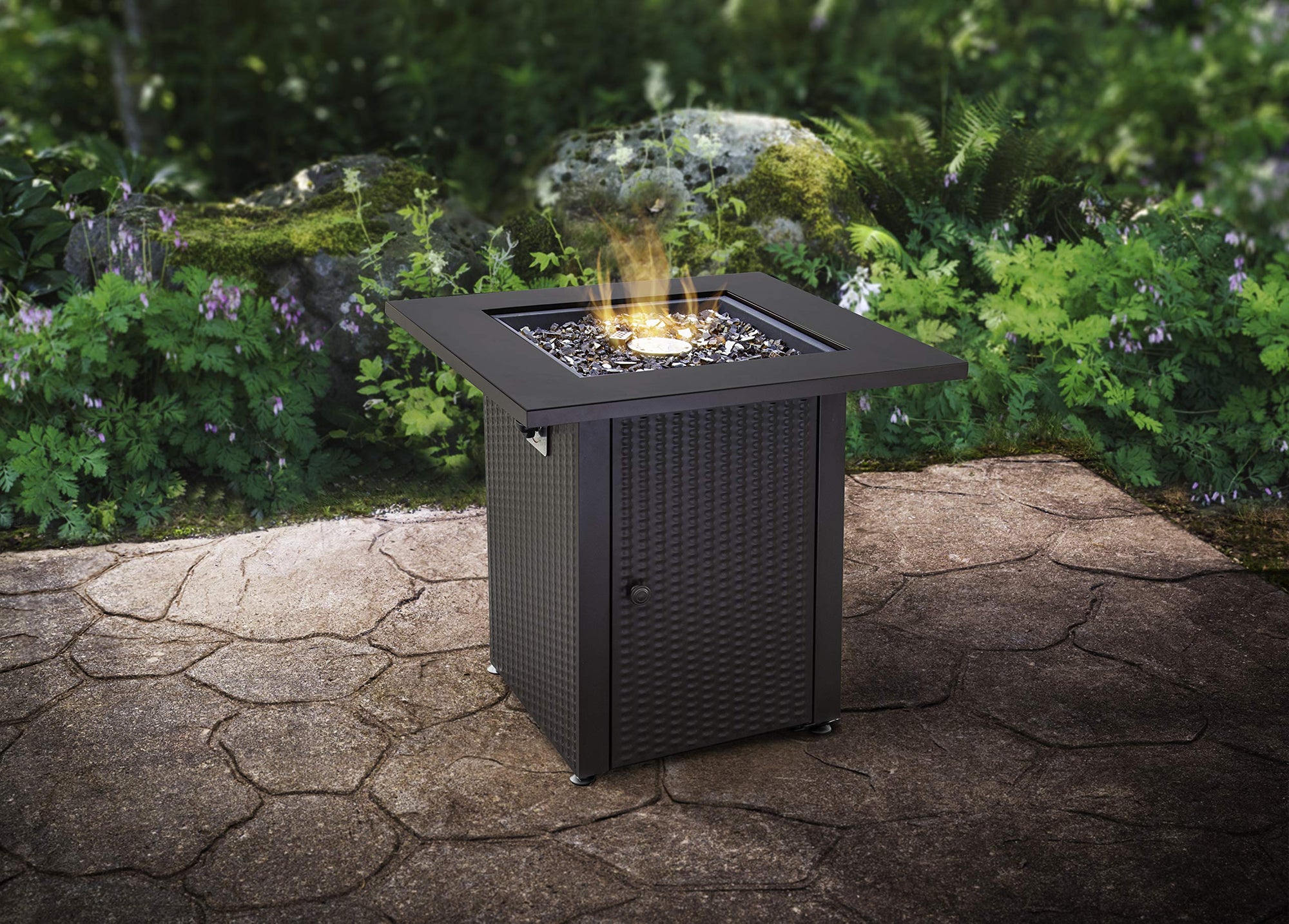 Grant Table Pleasant Hearth OFG007TF Gas Fire Pit, Mocha
