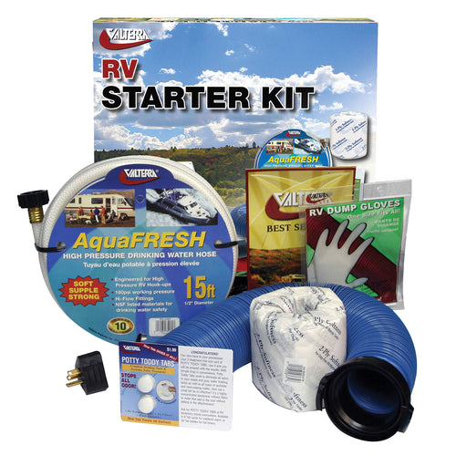 Basic Valterra RV Accessory Starter Kit with Potty Toddy
