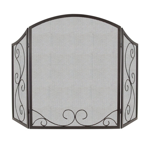 Scroll Iris Fireplace Screen