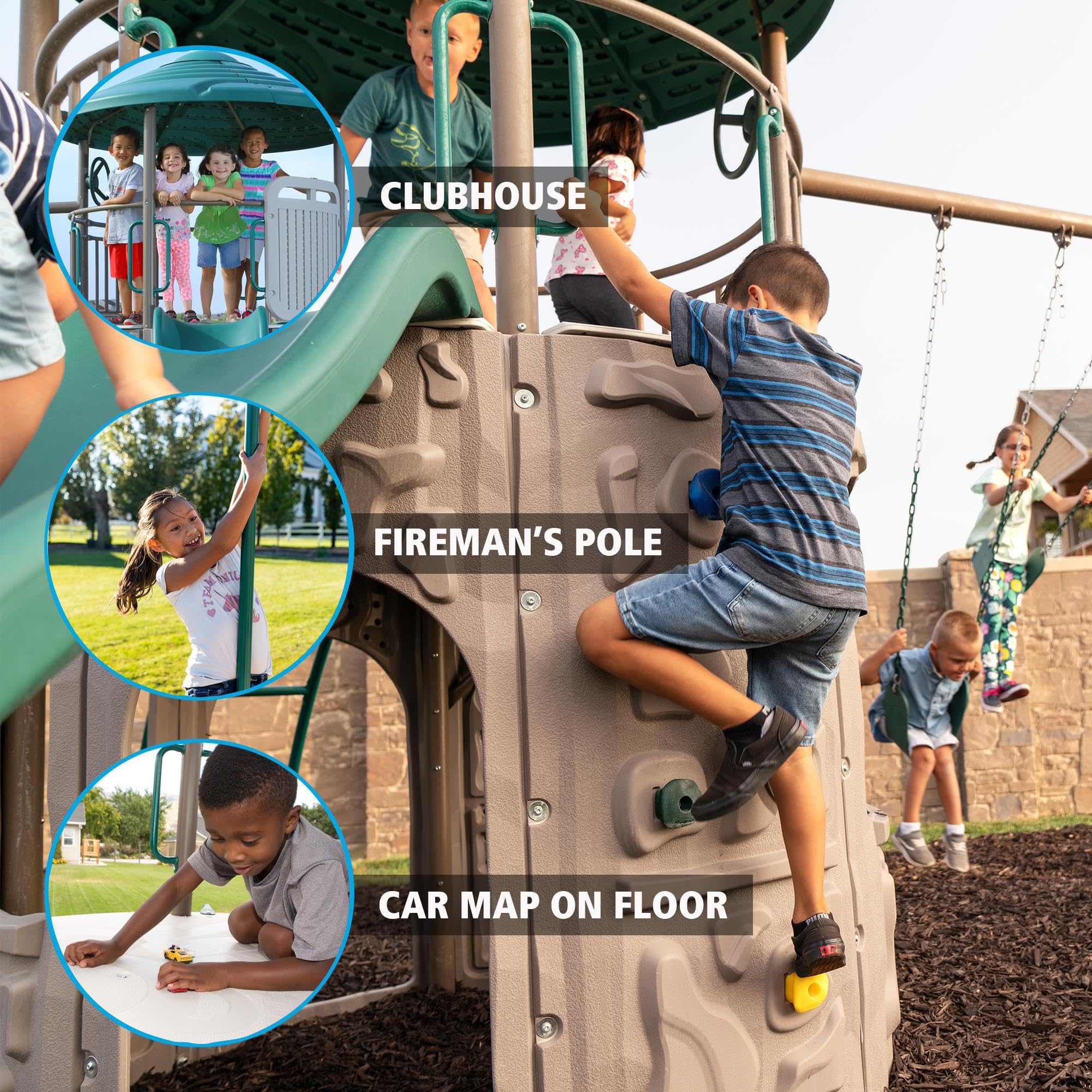 Adventure Tower Lifetime Deluxe Swing Set Playset