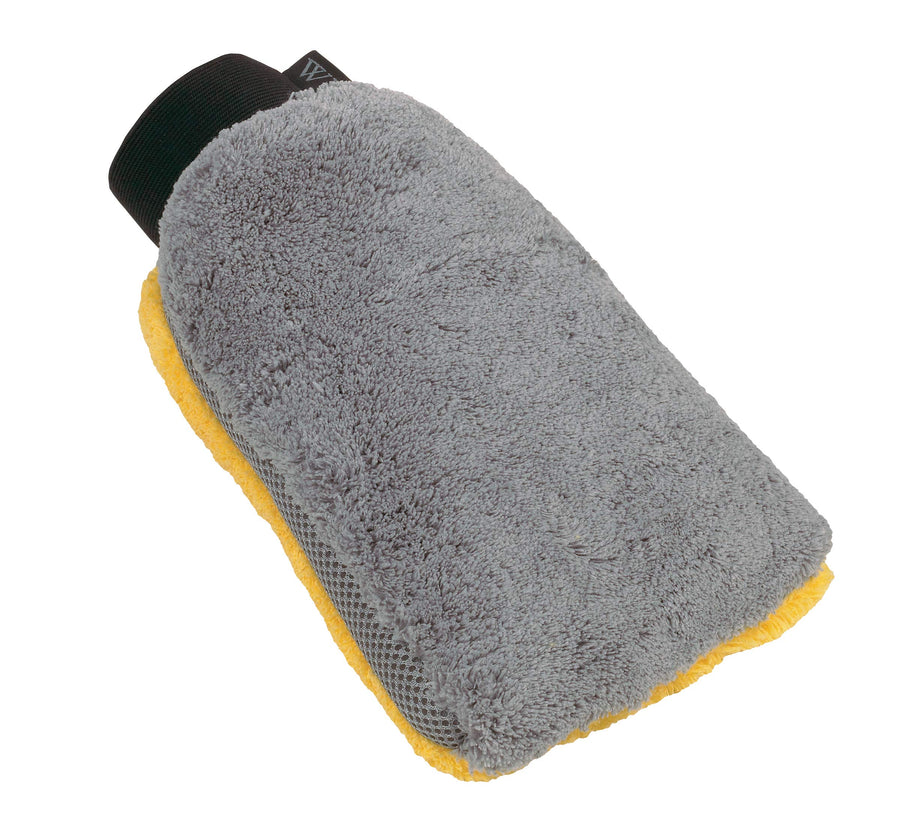 3-in-1 Carrand Waterproof Microfiber Car Wash Mitt, Yellow