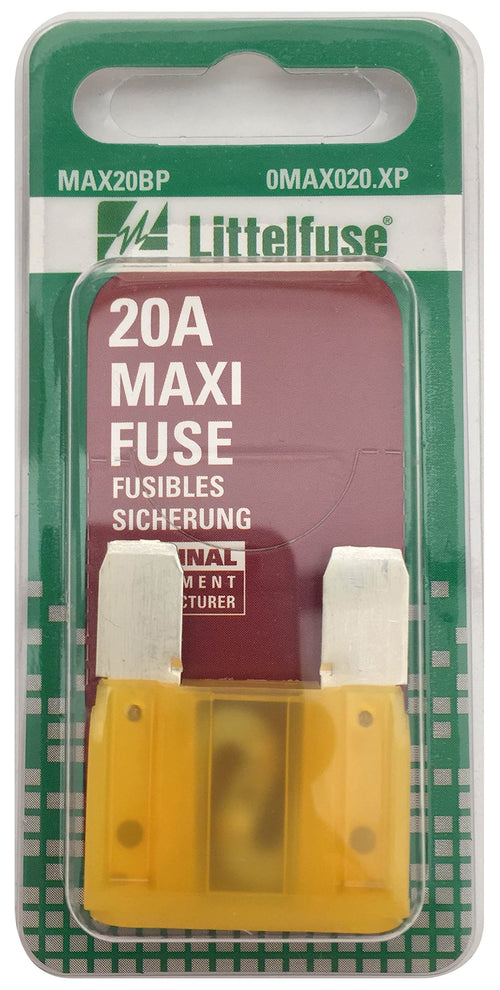 MAXI Littelfuse 0MAX020.XP 32 Volt 20 Amp Carded Fuse