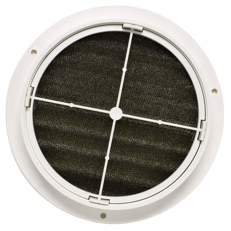 Valterra A10-3361VP Air Return Vent with Removable/Washable Foam Filter & 360° Rotation - 5-5/8" ID x 6-7/8" & Collar Extension: 7/8" to 1-1/2", Beige