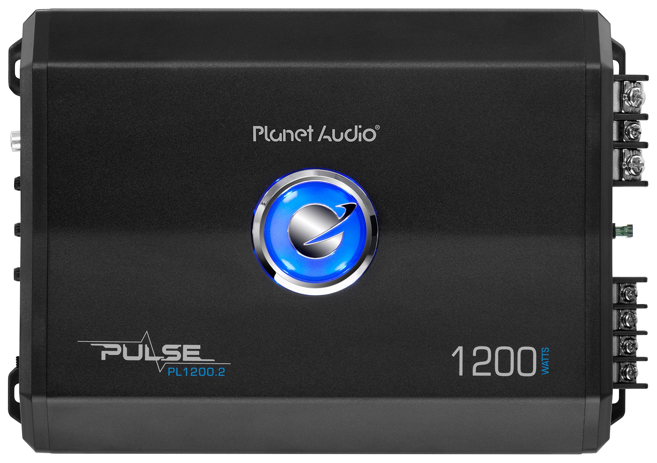 Planet Audio 2 Channel PL1200.2 Car Amplifier - 1200 Watts, Full Range, Class A/B, 2/8 Ohm Stable, Mosfet Power Supply, Bridgeable