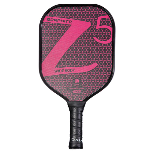 Graphite ONIX Z5 Pickleball Paddle (Graphite Carbon Fiber Face with Rough Texture Surface, Cushion Comfort Grip and Nomex Honeycomb Core for Touch, Control, and Power), Pink
