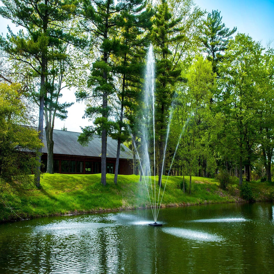 Scott Aerator Big Shot Clover Fountain - 1/2 HP 115V Pond Aerator with 70 ft. Electric Cord |Efficient Pond Aeration System | Aerating Fountain for Lakes & Ponds |Decorative Pond Fountain