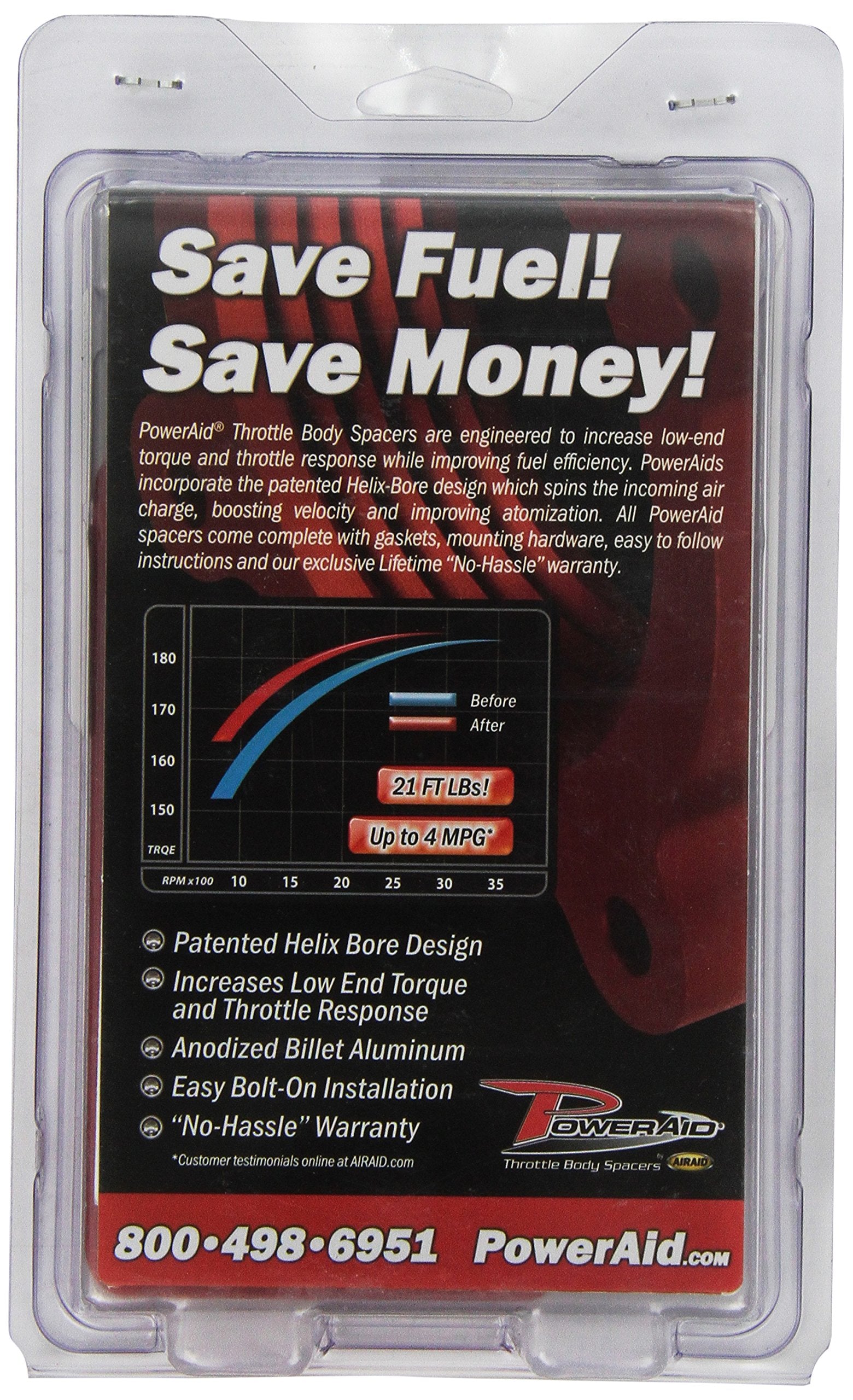 Throttle Body Spacer Airaid 400-527 PowerAid