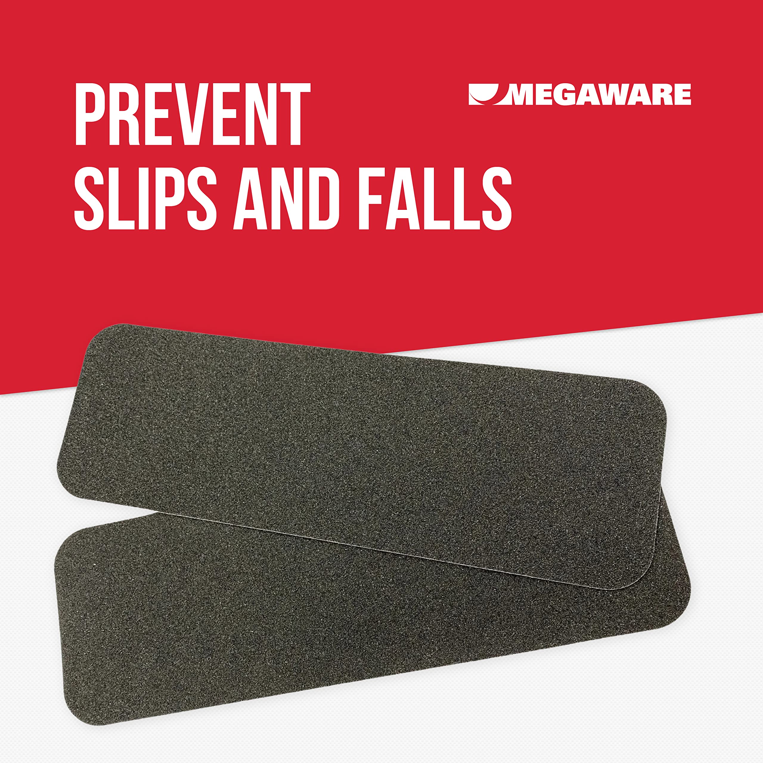GripGuard MEGAWARE - Anti-Slip Traction Grip Tape - 2 Pack, Pre-Cut Safety Tape for Trailer Fenders and Steps - Prevents Slips and Falls (15" x 5")