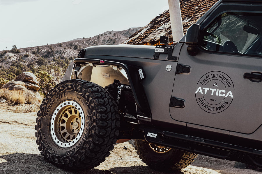Attica4x4 Cobra Tek - Terra Series Inner Fender Liner | Compatible with Jeep Wrangler JL (2018-2023) | Aluminum Protection and Style | Silver Finish.