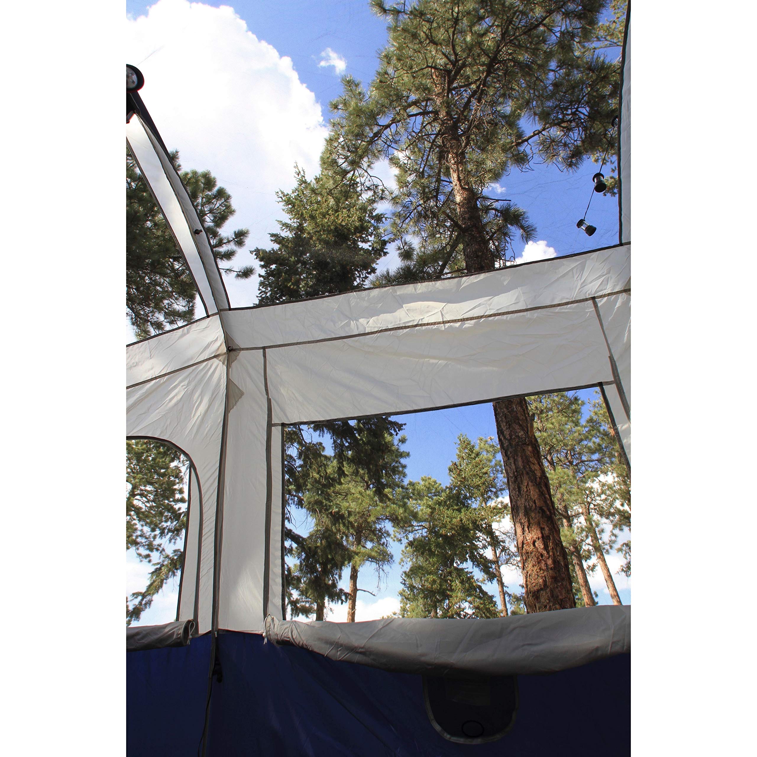 Coleman WeatherMaster Elite Camping Tent with LED Lights and Screened Porch, Weatherproof 6-Person Family Tent with Included Carry Bag, Rainfly, LED Lighting System and Screened-In Porch