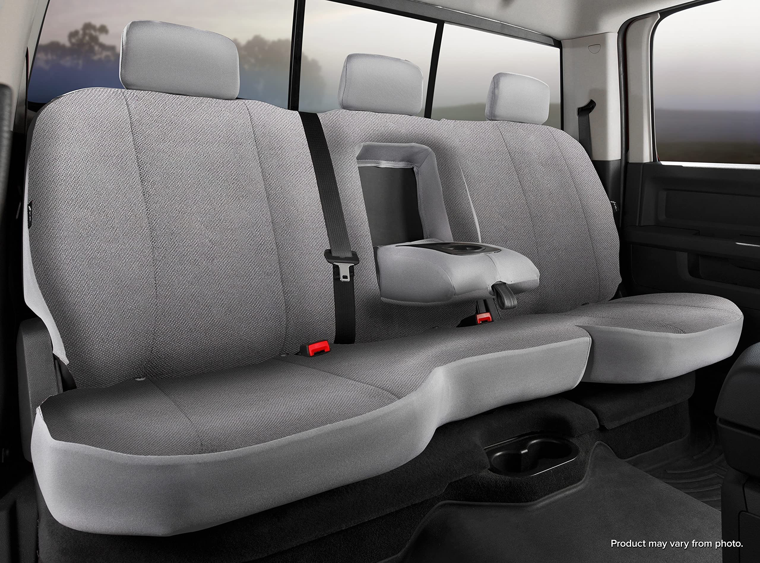 Fia Custom Fit TRS45-2 Gray Rear Seat Cover Split Seat 40/60 - Saddle Blanket (Solid Gray)