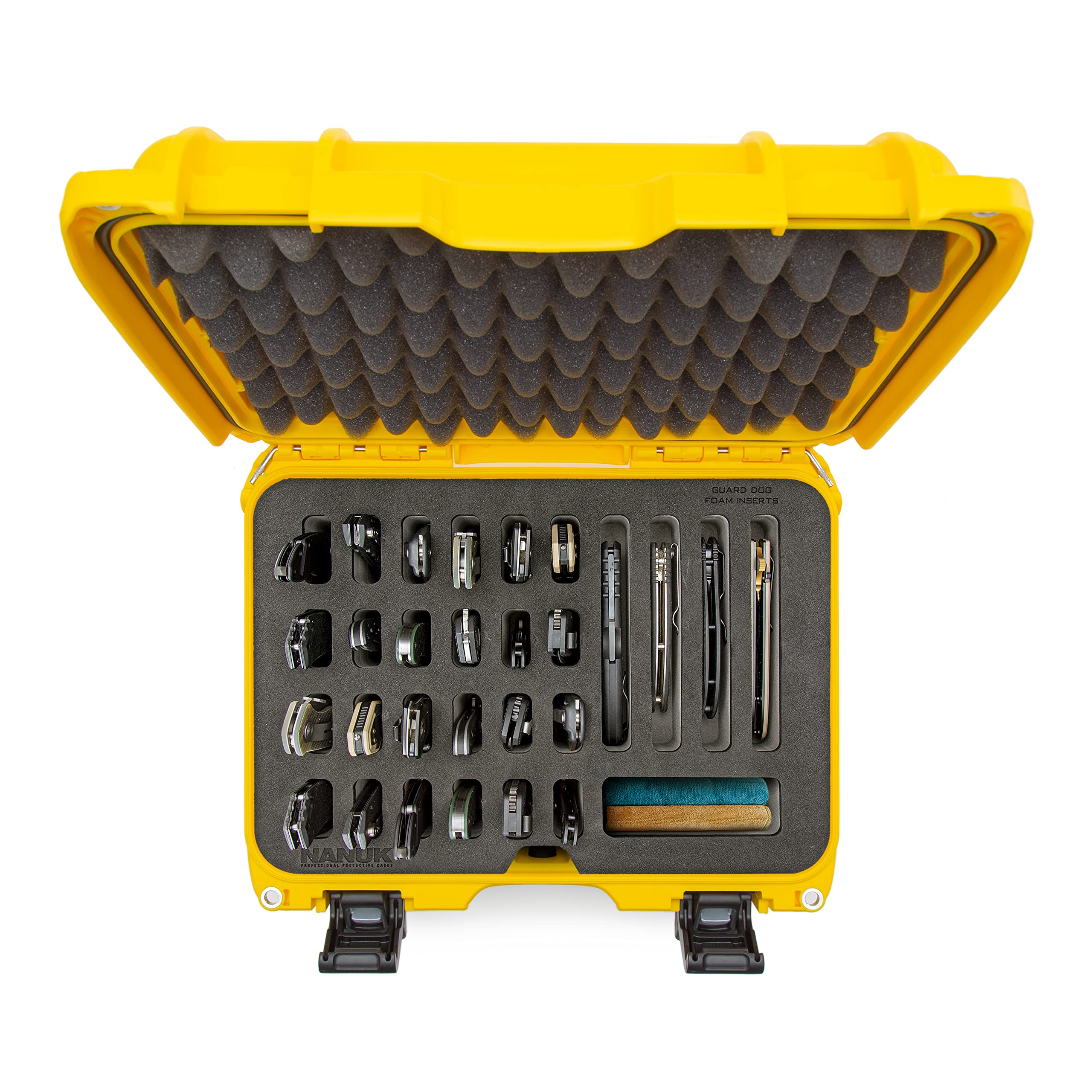 Yellow Nanuk Case w/Foam Insert for 28 Knives 915-28KNI4