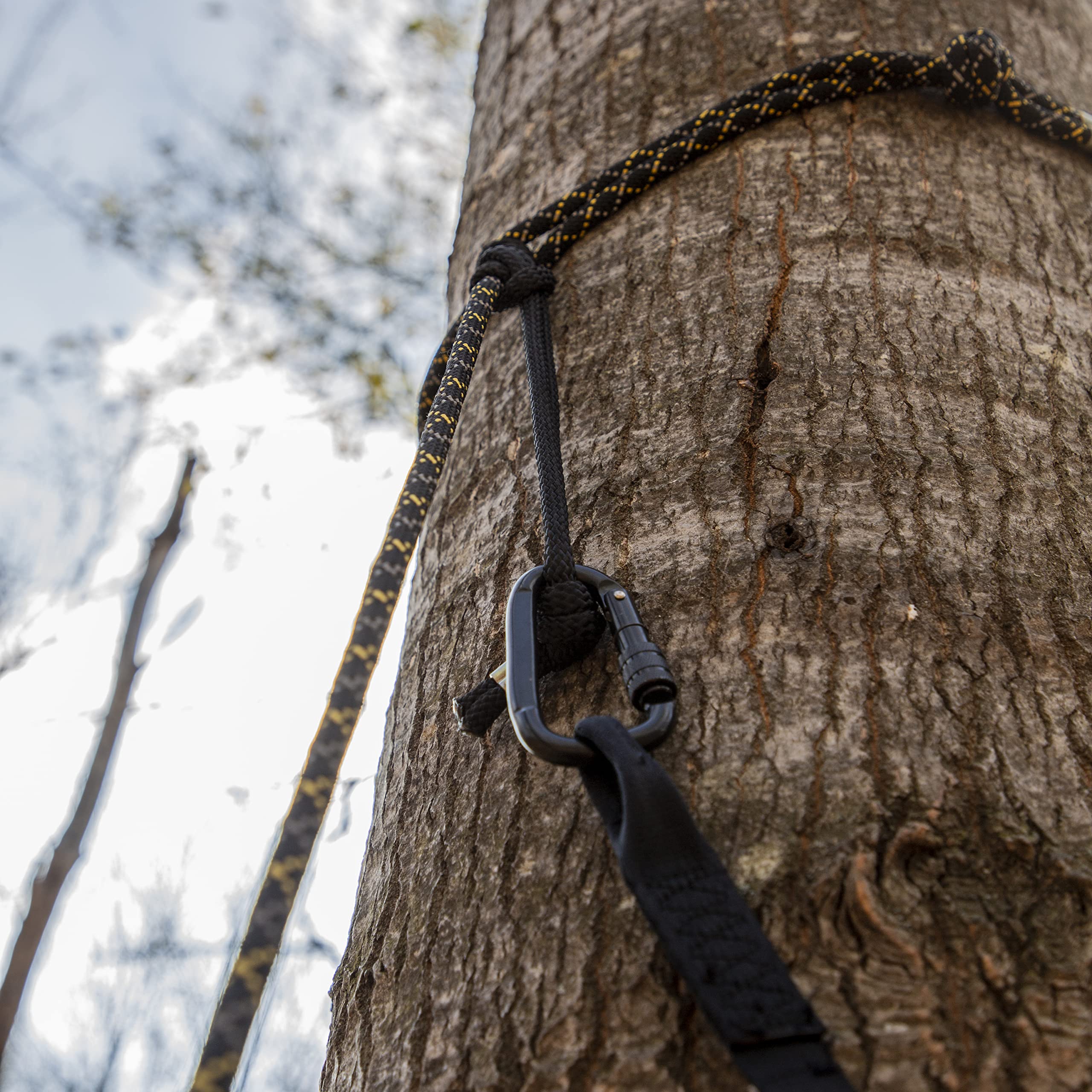 35’ Rivers Edge® Reflective Safety Rope, 35' Long Weather-Resistant Rope, Reflective, Treestand Safety, Heavy-Duty Locking Carabiner, 300 lb. Capacity, RE789