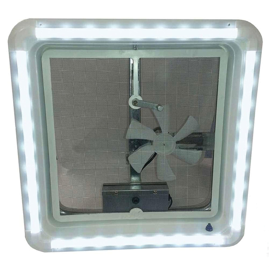 HENG'S INDUSTRIES LED Universal Vent Trim Kit | Clear Lens Ring Diffuser & Cool White Light | Decorative & Functional | 720 Lumens | RVs Campers Travel Trailers | HG-LR-C-CW-AFT