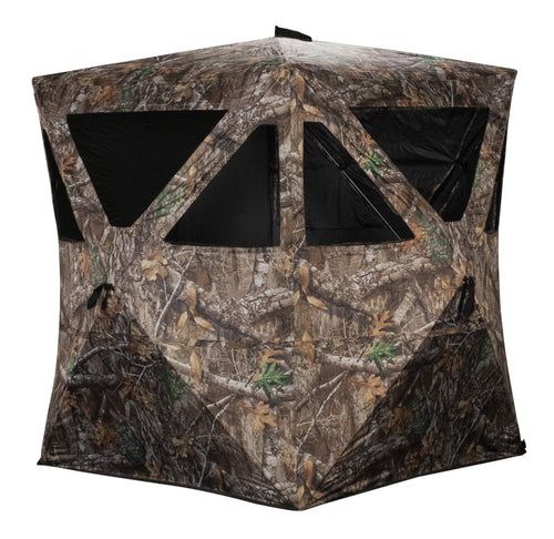 R100-RTE Rhino Blinds 2 Person Hunting Ground Blind, Realtree Edge