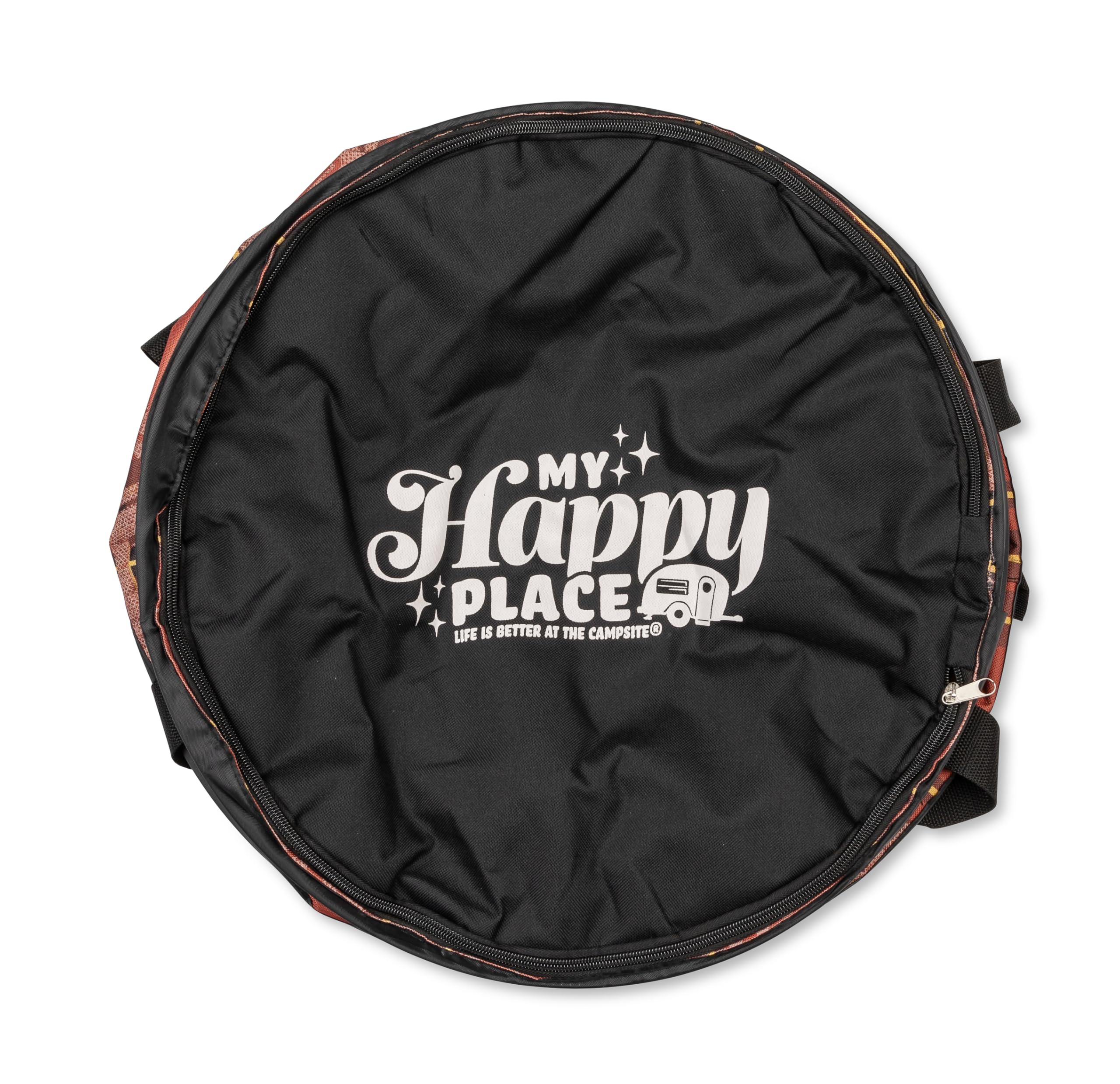 Camco Utility Container Pop-Up - Use as Collapsible Trash Can When Camping - Holds 30-Gallon Kitchen-Size Trash Bags - 2-Ft Tall & Collapses for RV Storage and Organization (53489)
