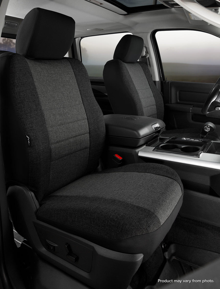 Fia Charc OE39-44, Custom Fit Front Seat Cover Front Bucket Seats - Tweed (Charcoal)