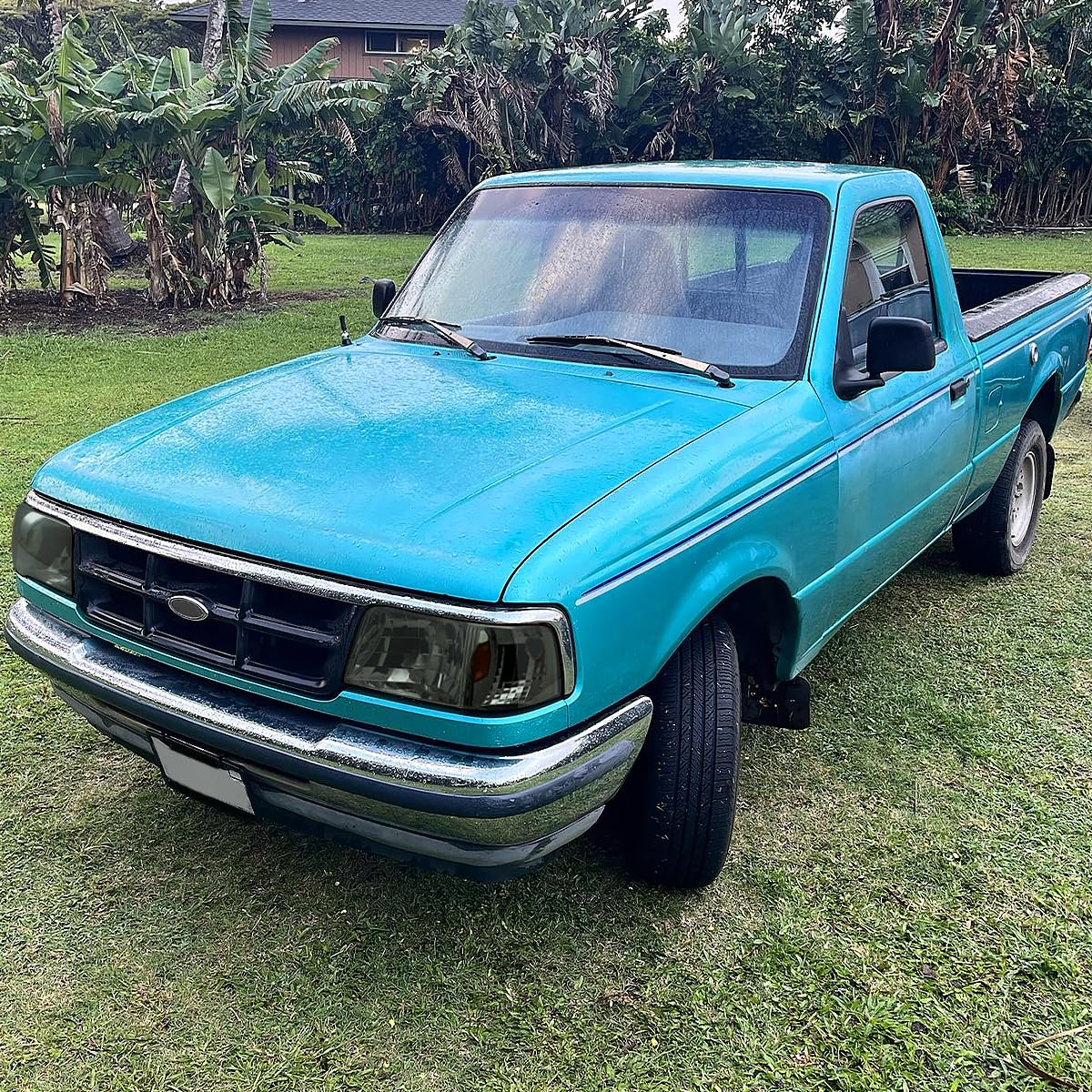 Smoke Headlights + Corner Lights SPEC-D TUNING Compatible with 1993-1997 Ford Ranger L+R Pair Head Light Lamp Assembly