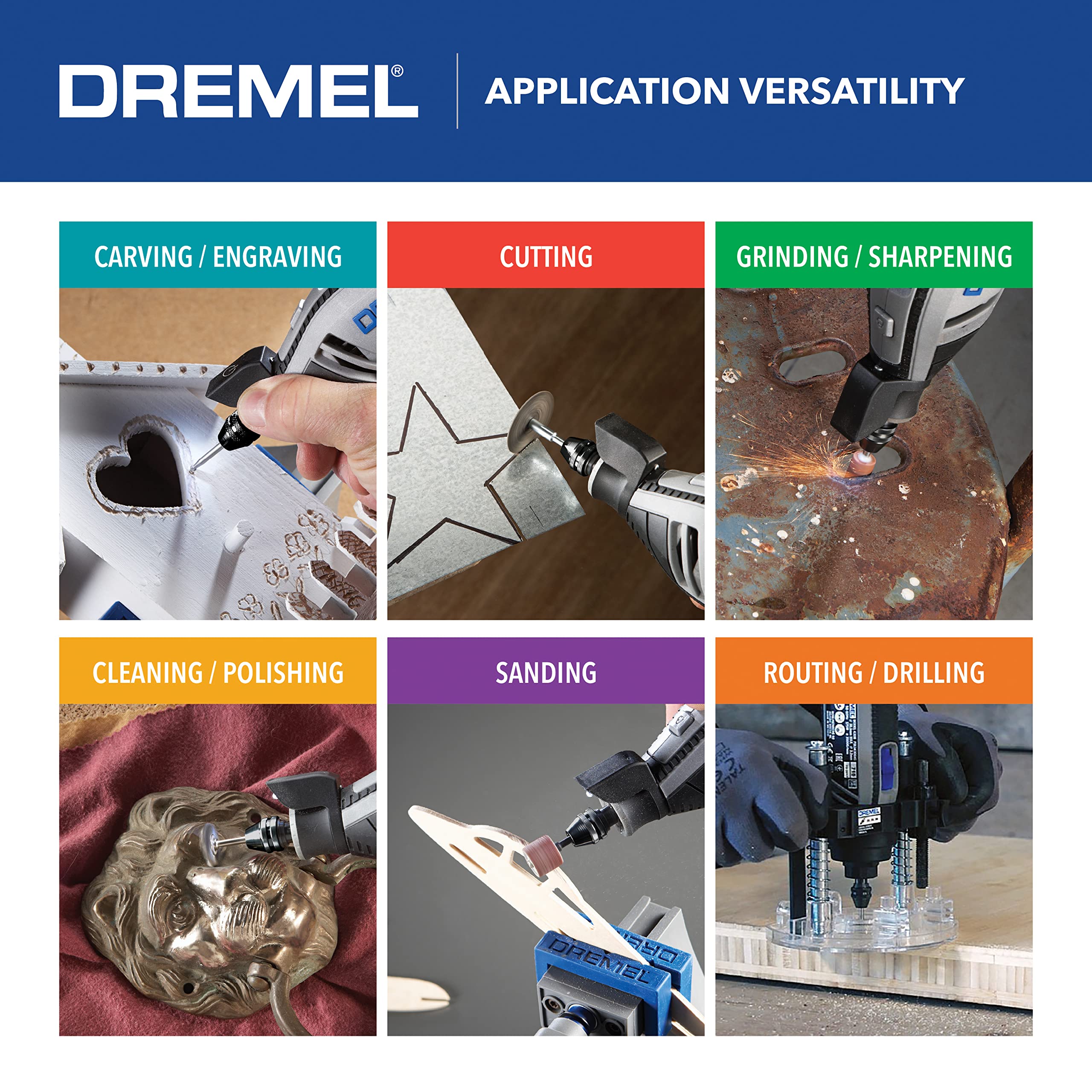 Dremel Rotary Tool Kit 4300-9/64 with Flex Shaft - 9 Attachments & 64 Accessories - Ideal for Engraving, Etching, Sanding, and Polishing
