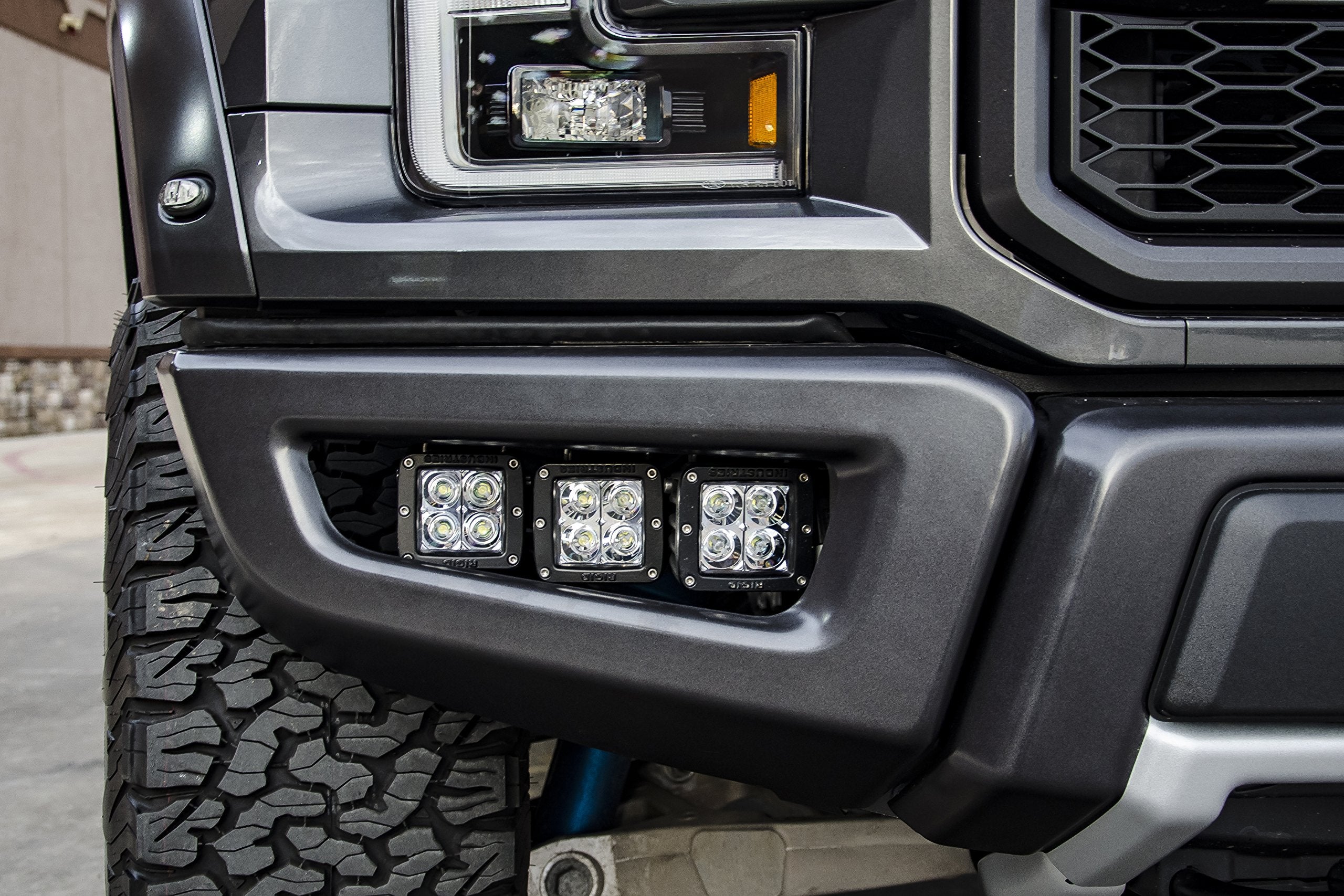 Fog Light Mounts N-Fab | Textured Black | F183FB | Fits 2017-2022 Ford Raptor (Lights Sold Seperately)