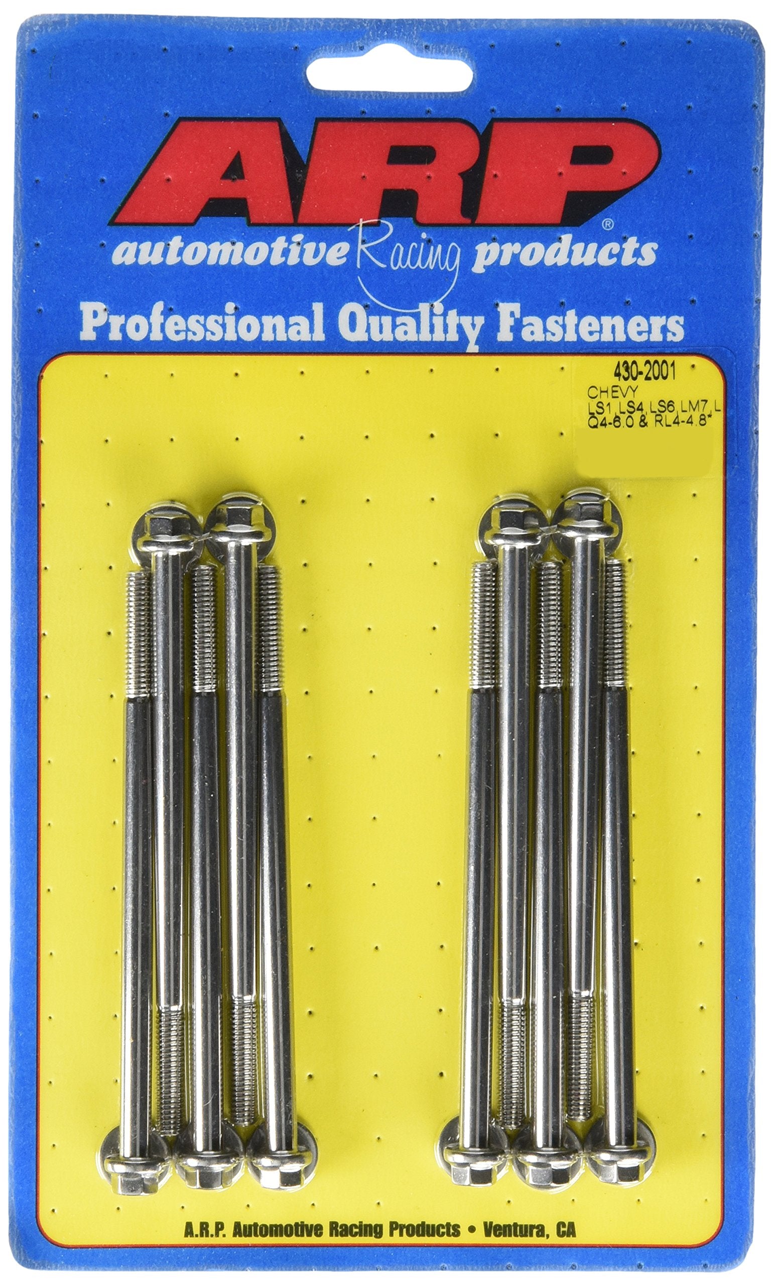 ARP 6-Point Stainless Steel Intake Bolt Kit 430-2001 for Small Block Chevy