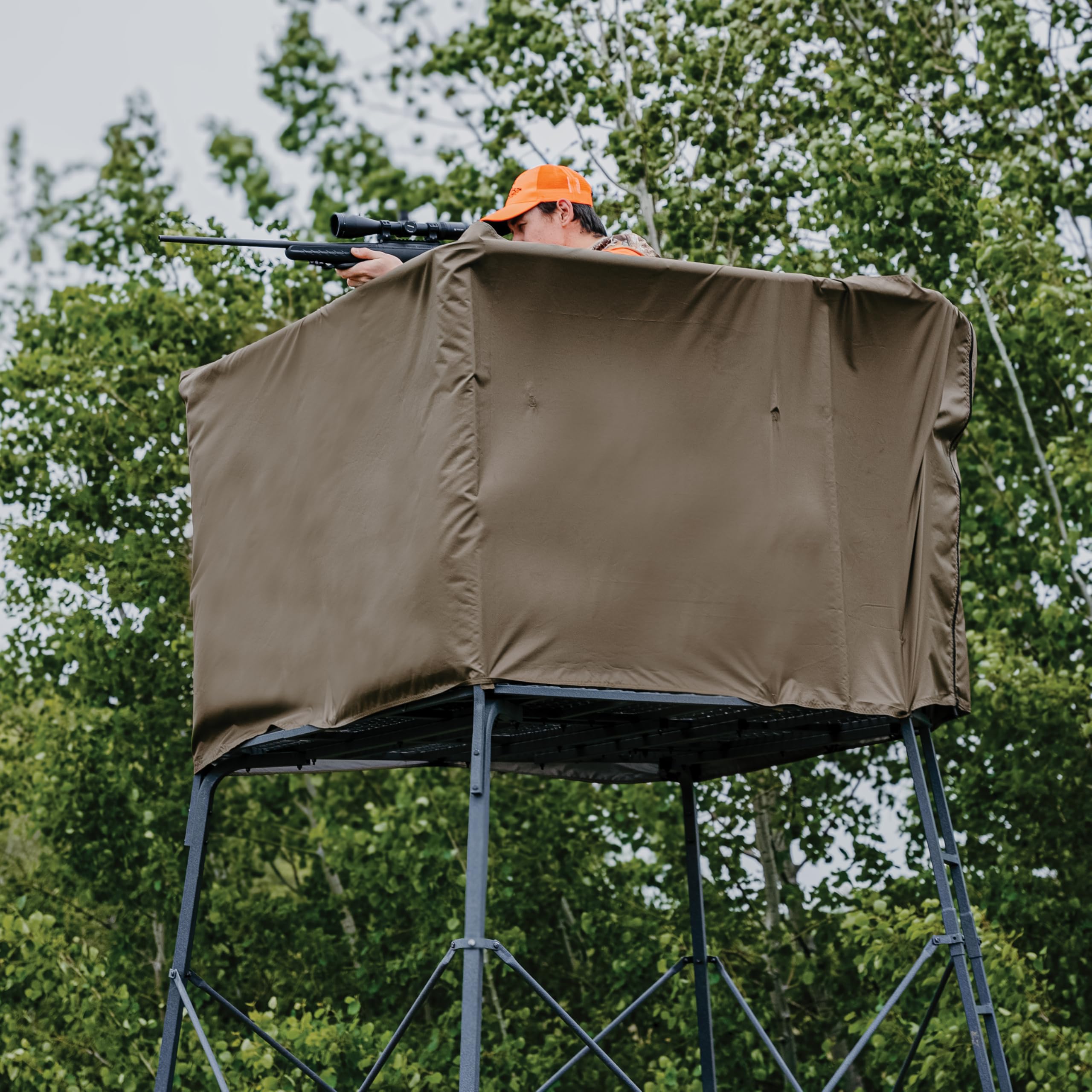 Quad Pod Rivers Edge® Concealment Kit, Blocks Wind, Conceals Movement, Durable, Solution-Dyed, Fade Resistant, Easy Attachment, for Use with Rivers Edge® Quad Pod, RE795