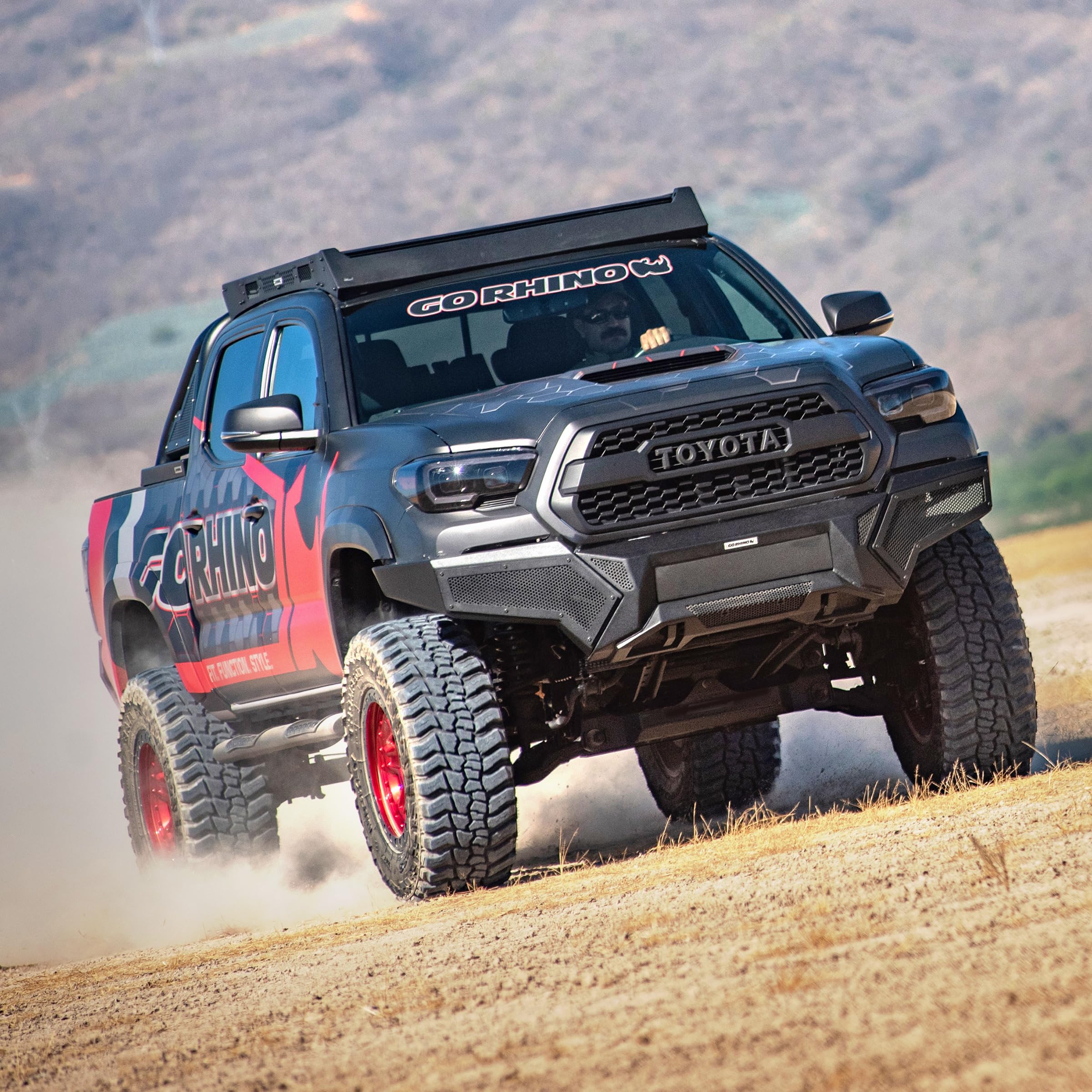 Element Go Rhino Front Bumper w/Fixed Light Bar Mount | Mild Steel, Textured Black | 34183T | Fits 2022 - 2024 Toyota Tundra