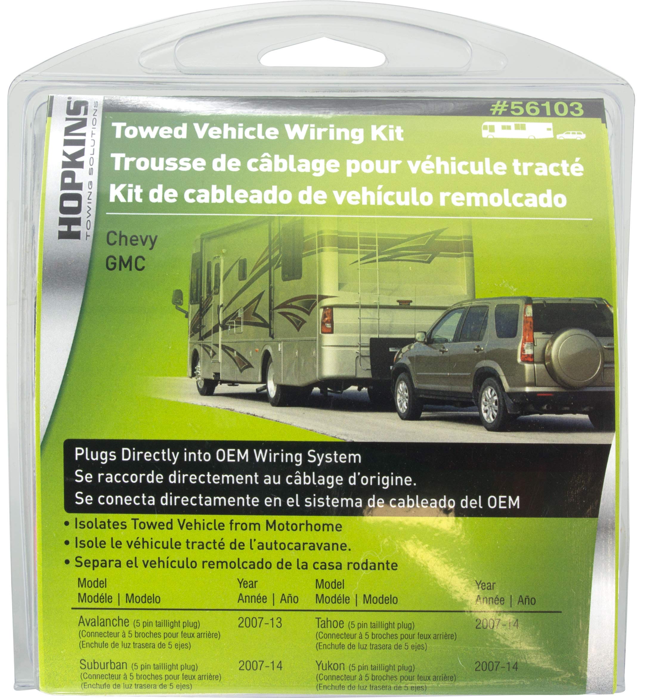 Plug-In Hopkins Simple Towed Vehicle Wiring Kit 56103