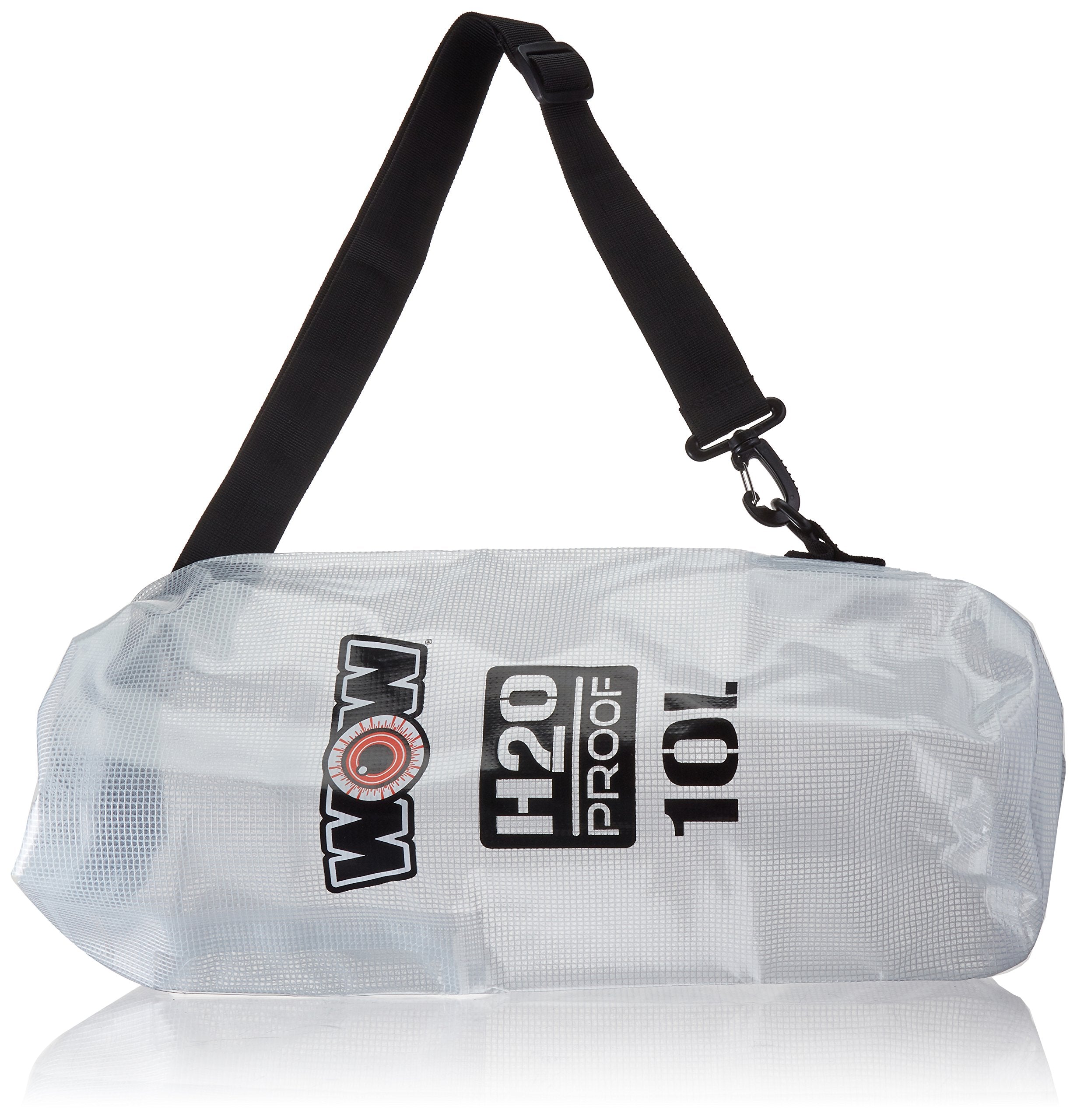 H2O Proof WOW Sports Dry Bag, Waterproof Backpack with Mesh Sides and Internal Phone Pocket, Waterproof Bag for Boating, Kayaking, Fishing, and More