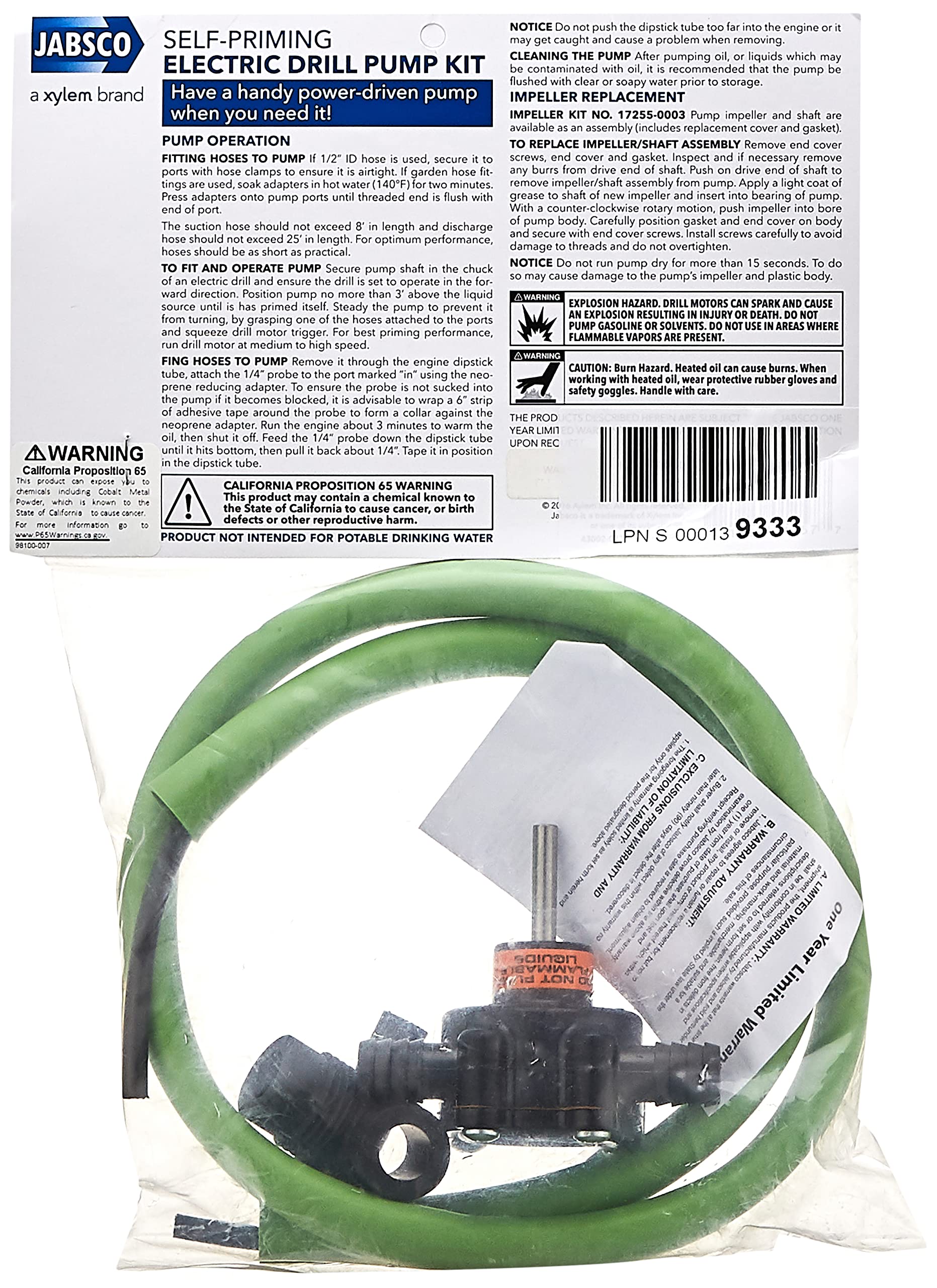 Drill Pump Jabsco 17215-0000 Kit