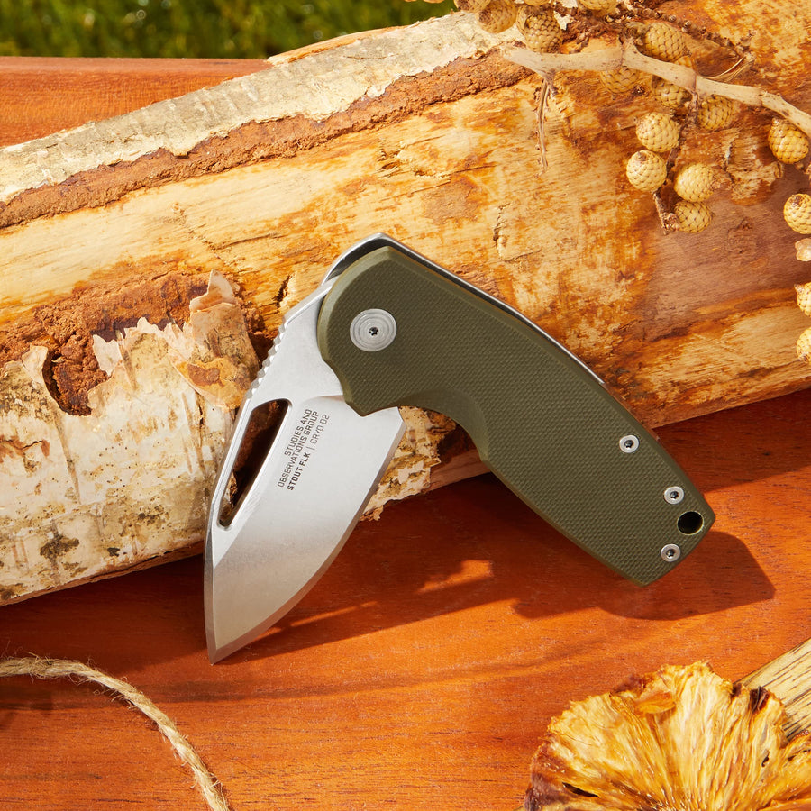 SOG adult unisex Flk Frame Lock SOG X MIKKEL COLLABORATION STOUT GREEN SILVER, Multi