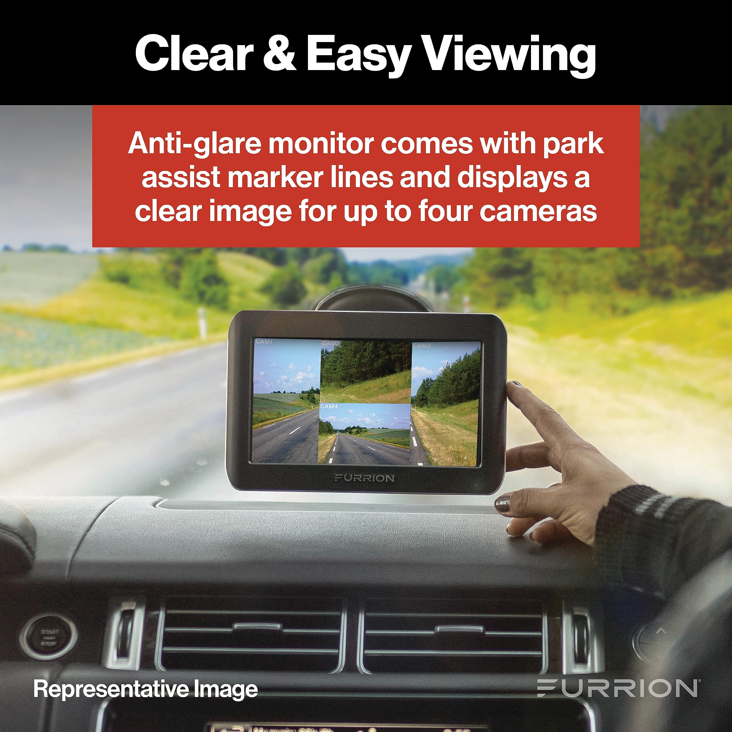Furrion Vision S Wireless Backup Camera System RV with 5-Inch Monitor, 1 Rear, Infrared Night Vision, Wide-Angle View, Hi-Res, Waterproof - FOS05TASM