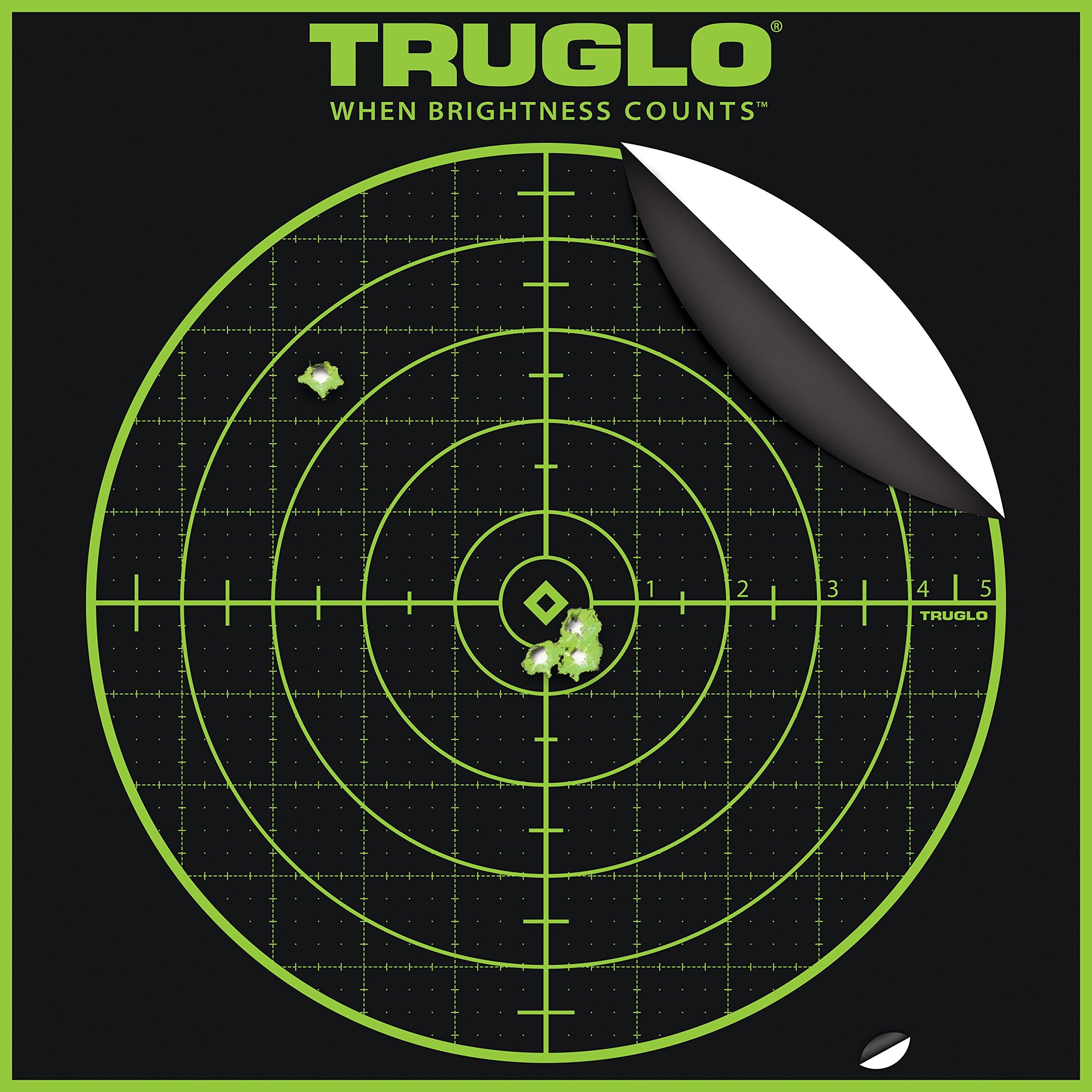 12X12 TRUGLO Tru-See Bright Fluorescent 100 Yard Self-Adhesive High-Visible Reactive Splatter Targets, 12-Pack/Green