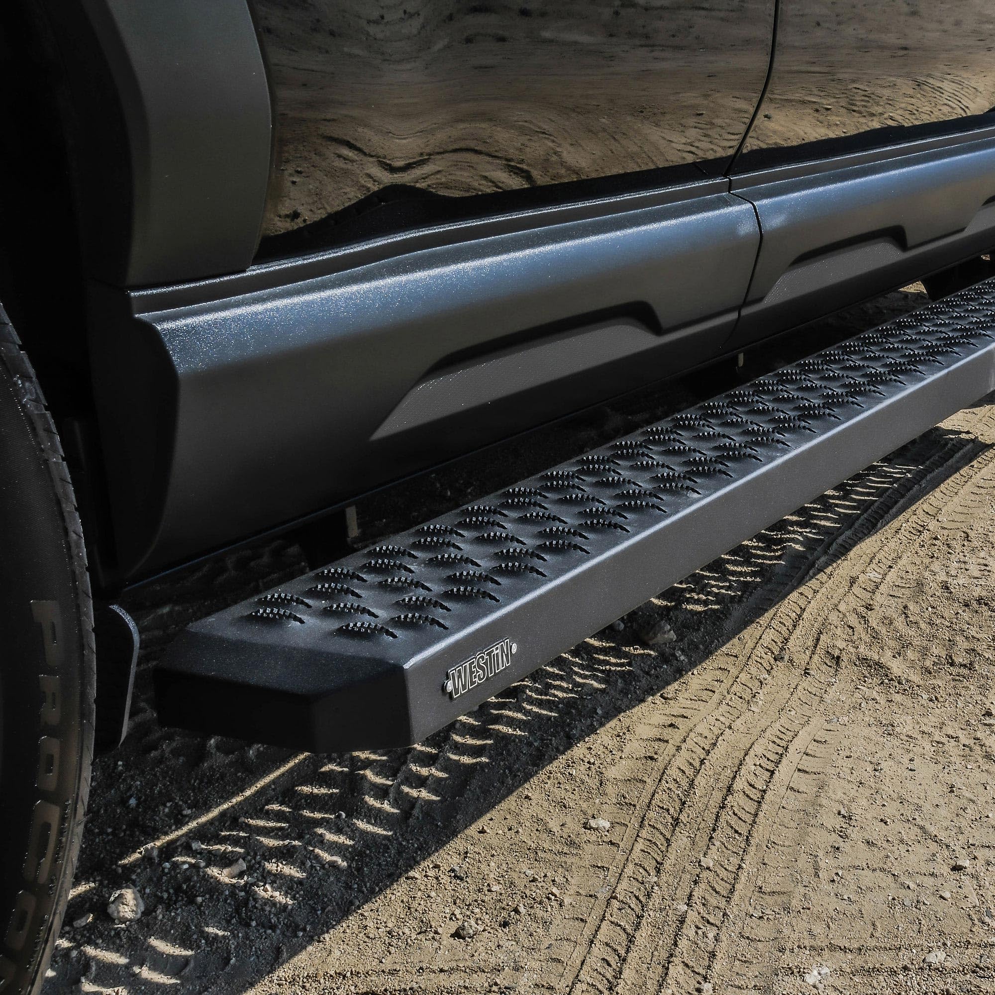 27-74715 Westin Grate Steps Running Boards 68 in. Textured Black Pair (Required Mounting Kit Sold Separately)