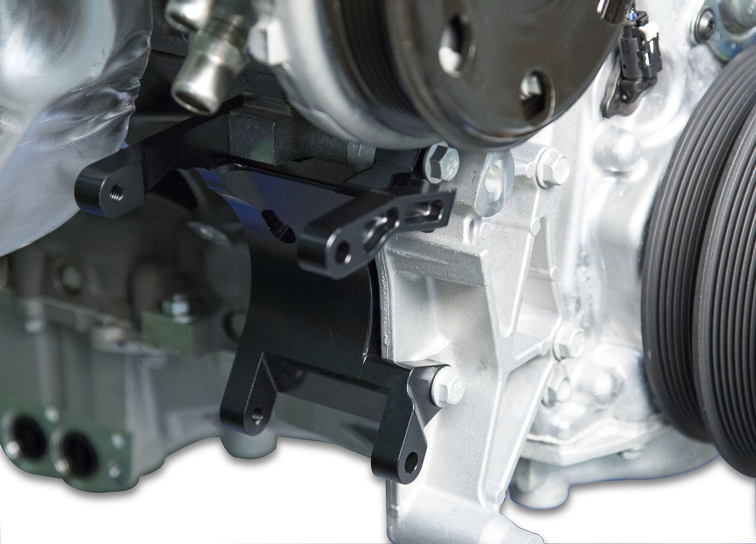 Holley Low Mount 20-210 A/C Brackets for the Gen 5 LT4/LT1 Dry Sump Engines