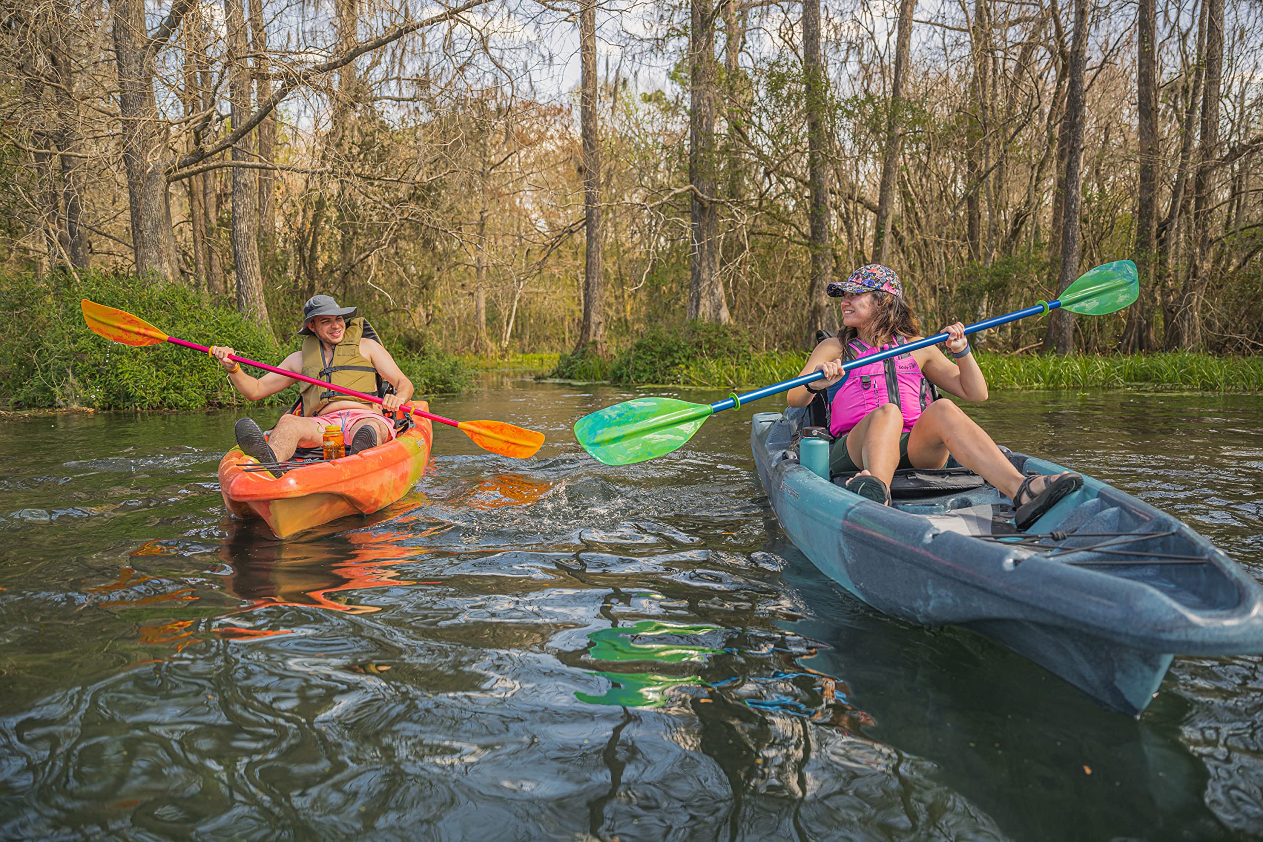Hangtime 11 Perception Kayak - Recreational Kayak with Reclining Seat - Rear Seat for Lounging - 11 ft - Déjà vu