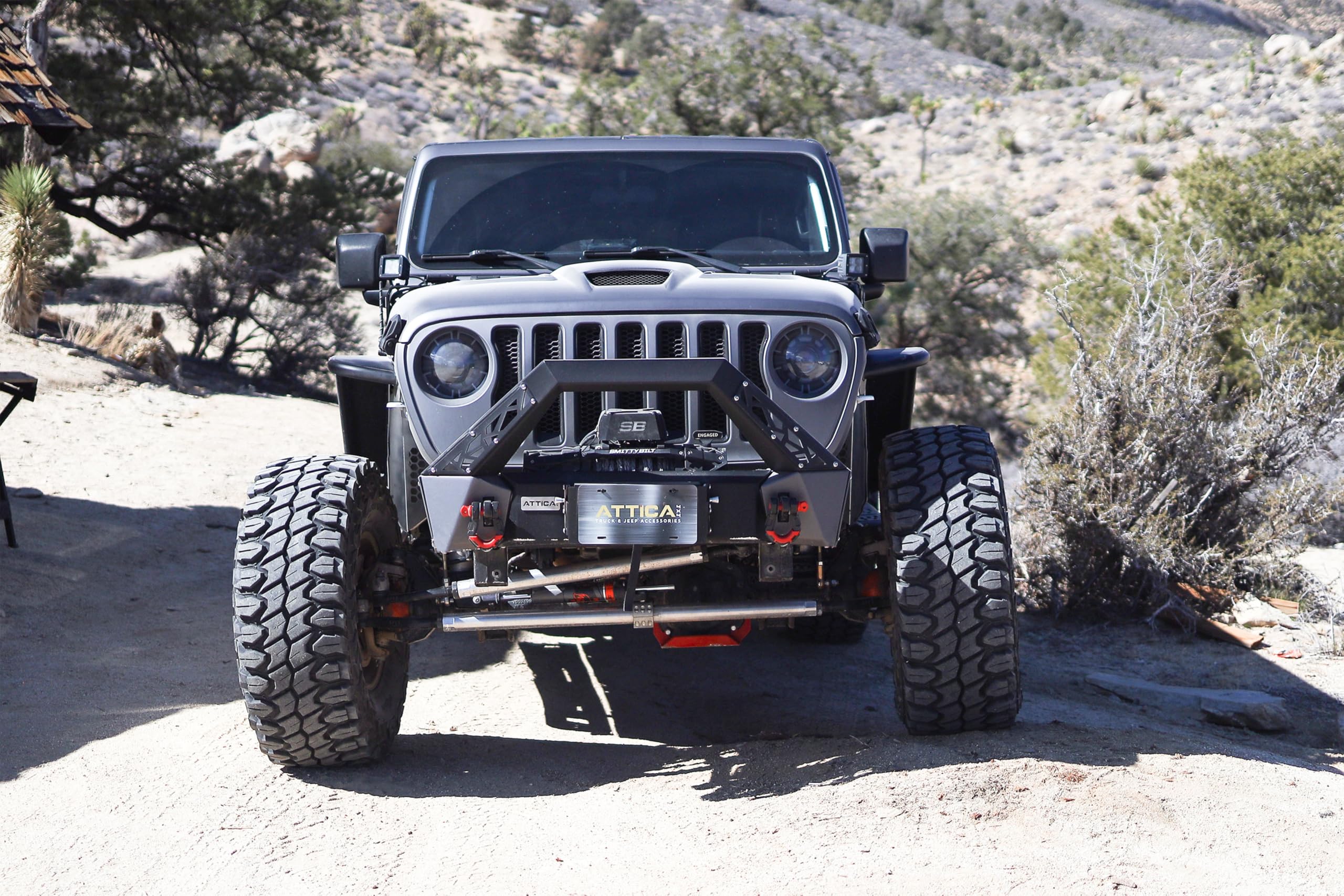 Attica4x4 Cobra Tek - Front Bumper Terra Series | Compatible with Jeep Gladiator JT (2019-2023) / Wrangler JL (2018-2023) | Heavy-Duty Steel | Easy Installation | Off-Road Adventure-Ready.