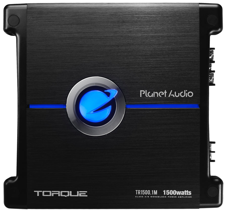 Monoblock Planet Audio TR1500.1M Car Amplifier - 1500 High Output, Low/High Level Inputs, Low Pass Crossover, Hook Up to Subwoofer for Bass