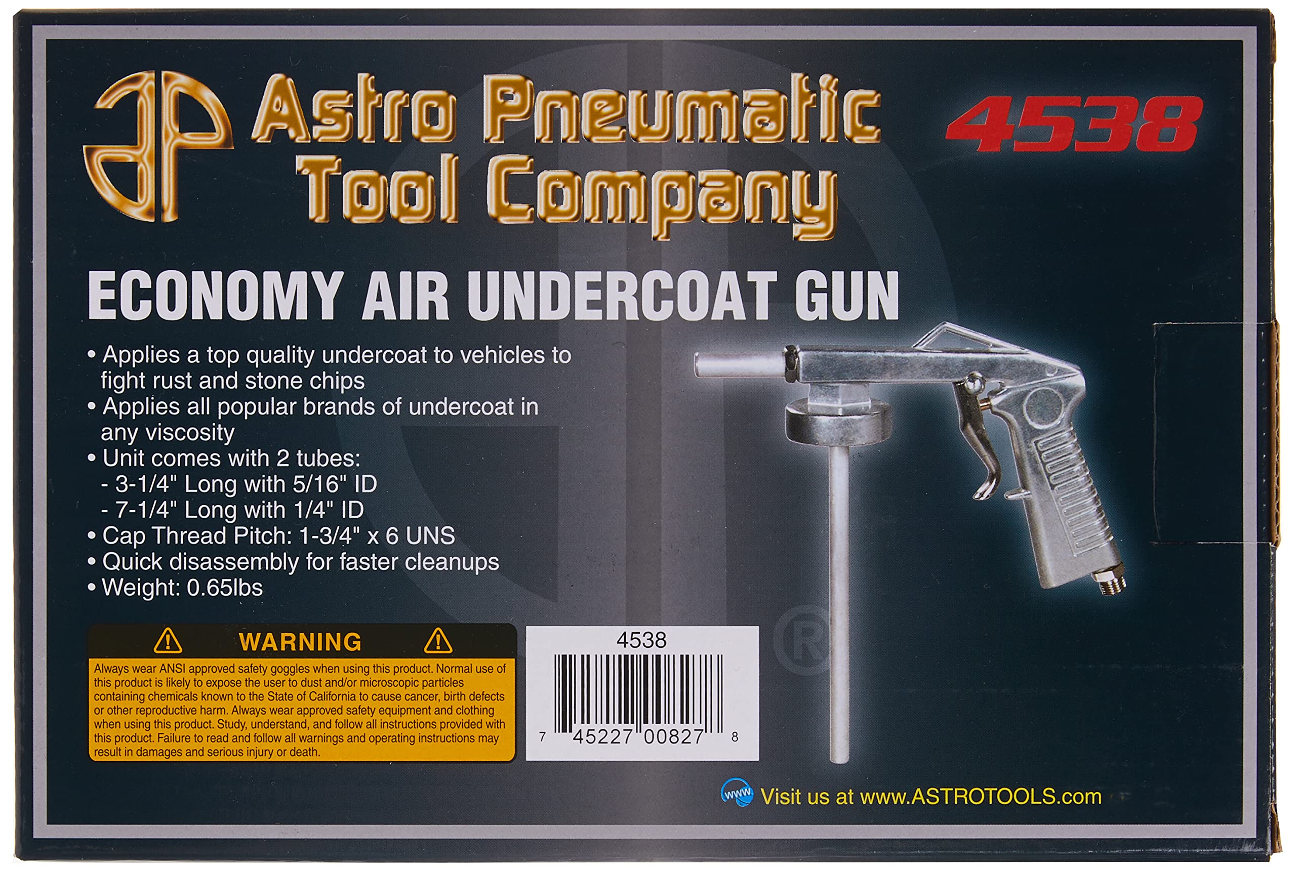 Economy Air Undercoat Gun Astro Pneumatic Tool 4538
