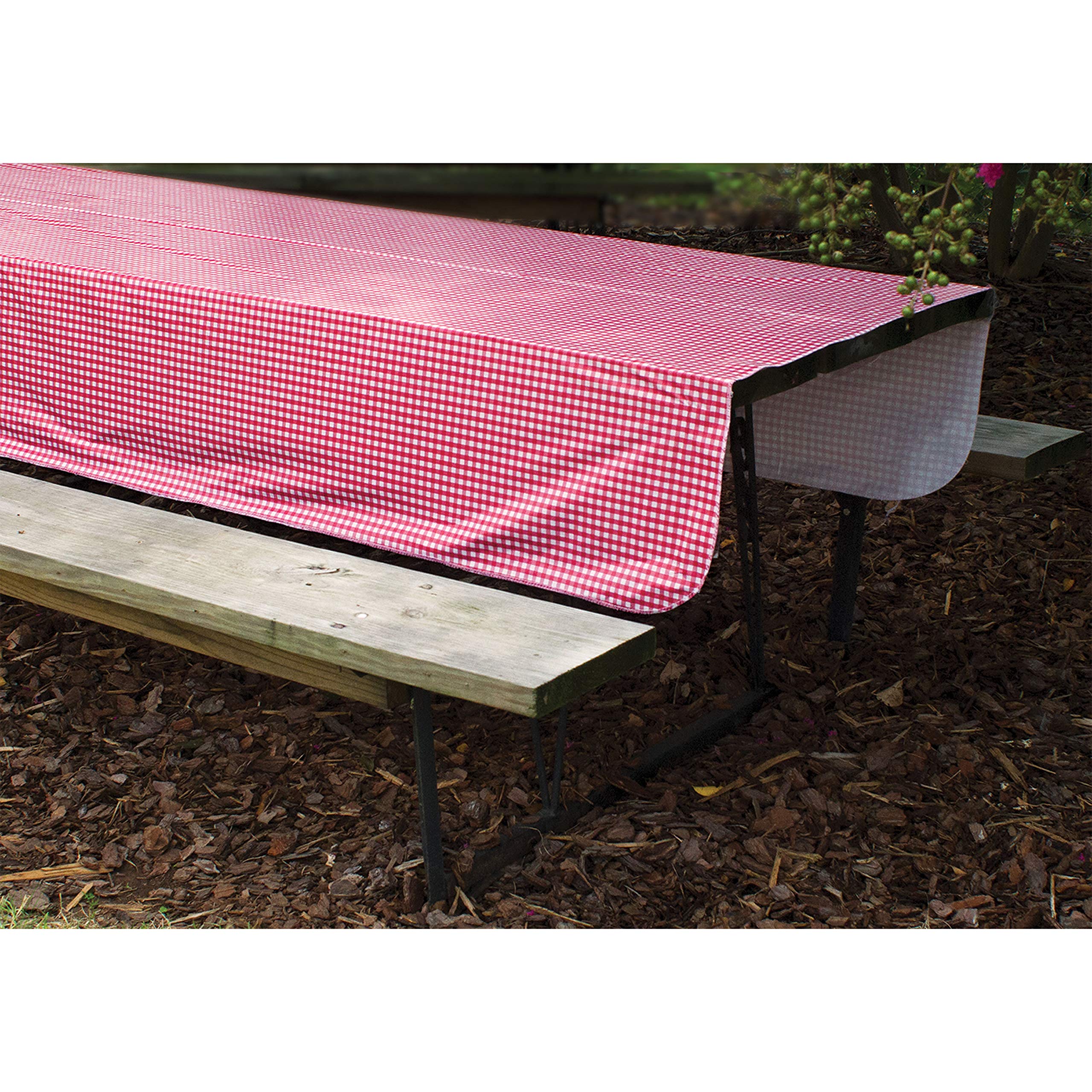 Red/White Camco 51019 52" x 84" Table Cloth