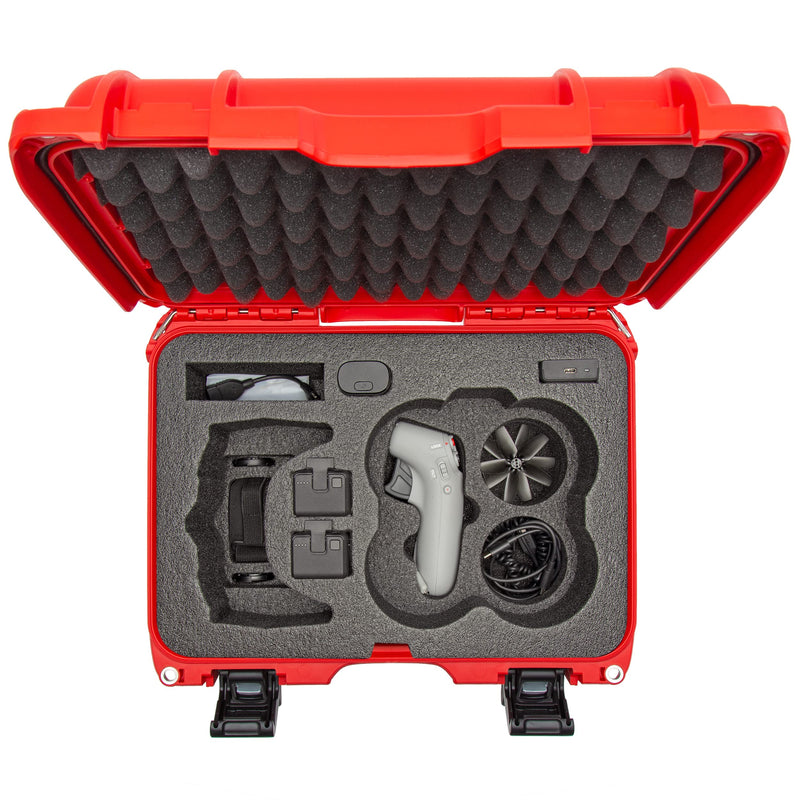 Waterproof Nanuk 915 Hard Case with Foam Insert for DJI Avata FPV Unit, Goggles and Controller - Red