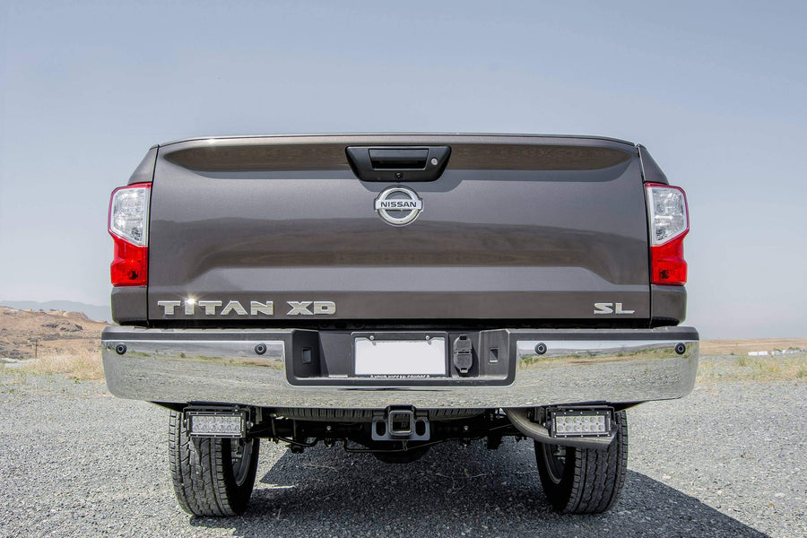 ZROADZ Rear Bumper LED Kit Compatible with Nissan Titan (2016-2019) with (2) 6 Inch LED Straight Double Row Light Bars - PN #Z387581-KIT