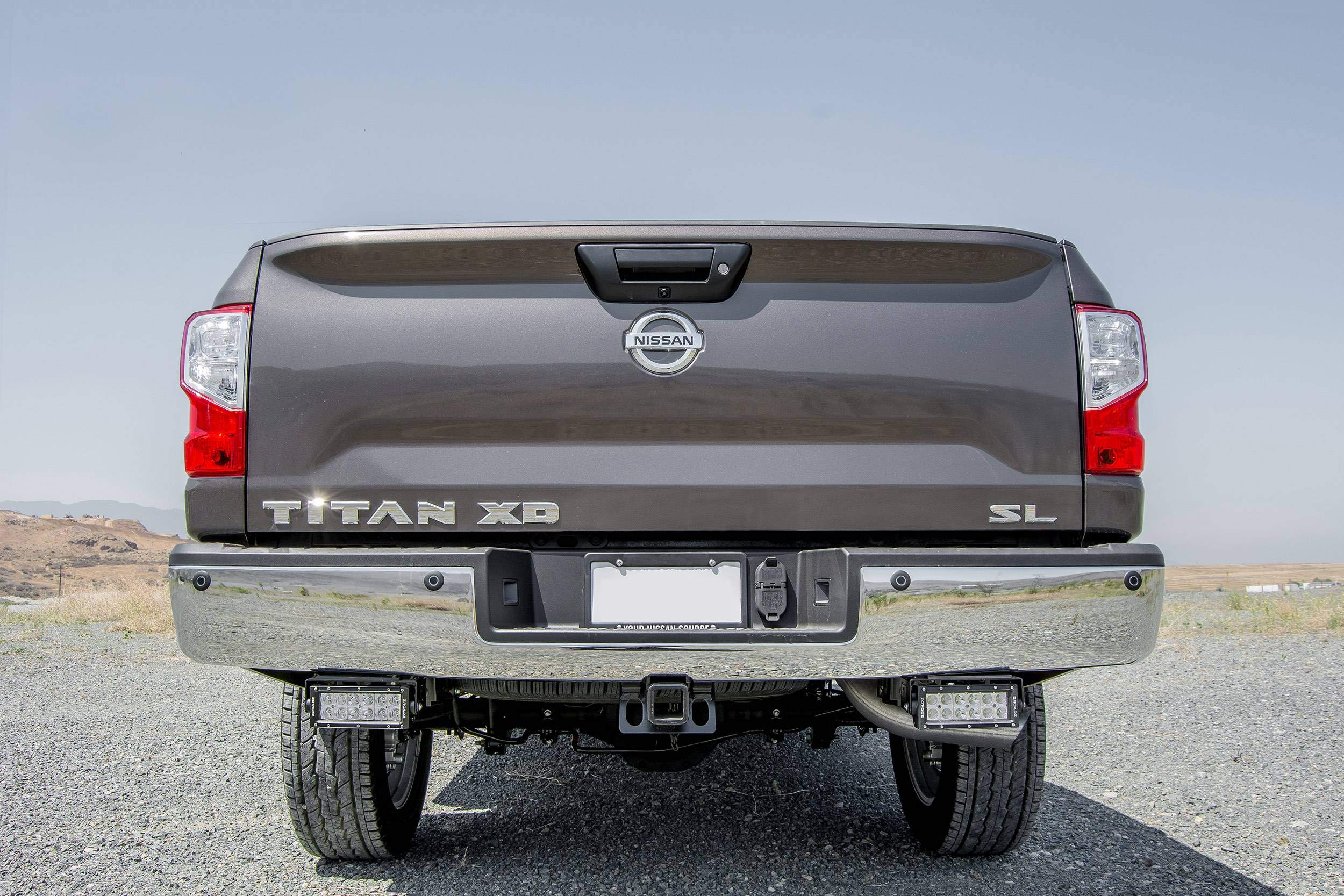 ZROADZ Rear Bumper LED Kit Compatible with Nissan Titan (2016-2019) with (2) 6 Inch LED Straight Double Row Light Bars - PN #Z387581-KIT