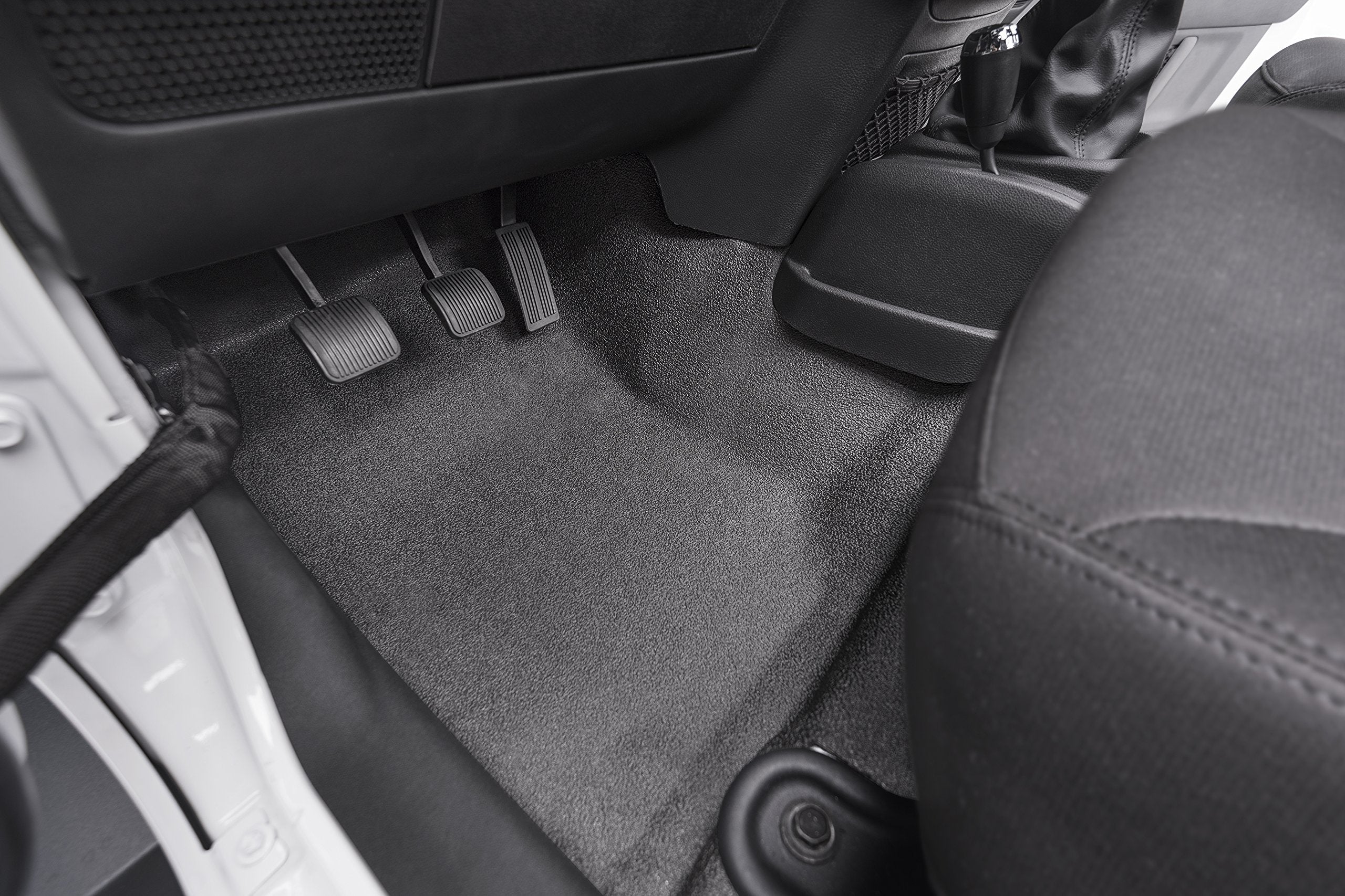 Jeep Bedtred - Bedrug | 2007 - 2010 Jeep Wrangler JK UNLTD 4 Door, Front Floor Liners (Includes Heat Shields) | Grey - 4 pc. | BTJK07F4