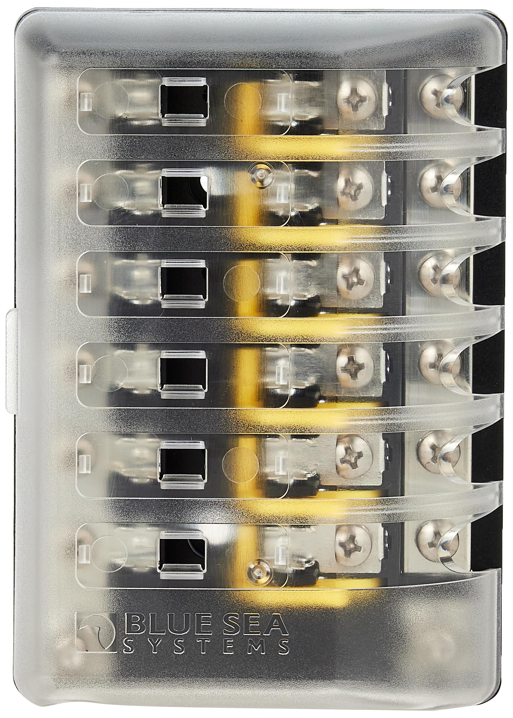Fuse Block Blue Sea Systems AGC 6-CIR W/Ground , 3.5'' x 5.0''