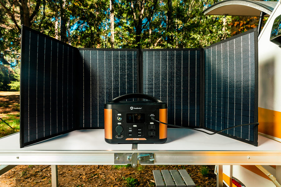 500 Series Southwire Elite, 515Wh Backup Lithium Battery, 120V/500W Pure Sine Wave AC Outlet, Solar Generator, with 100W Solar Panel Included for Home Backup Power, Emergency Power, Camping and more