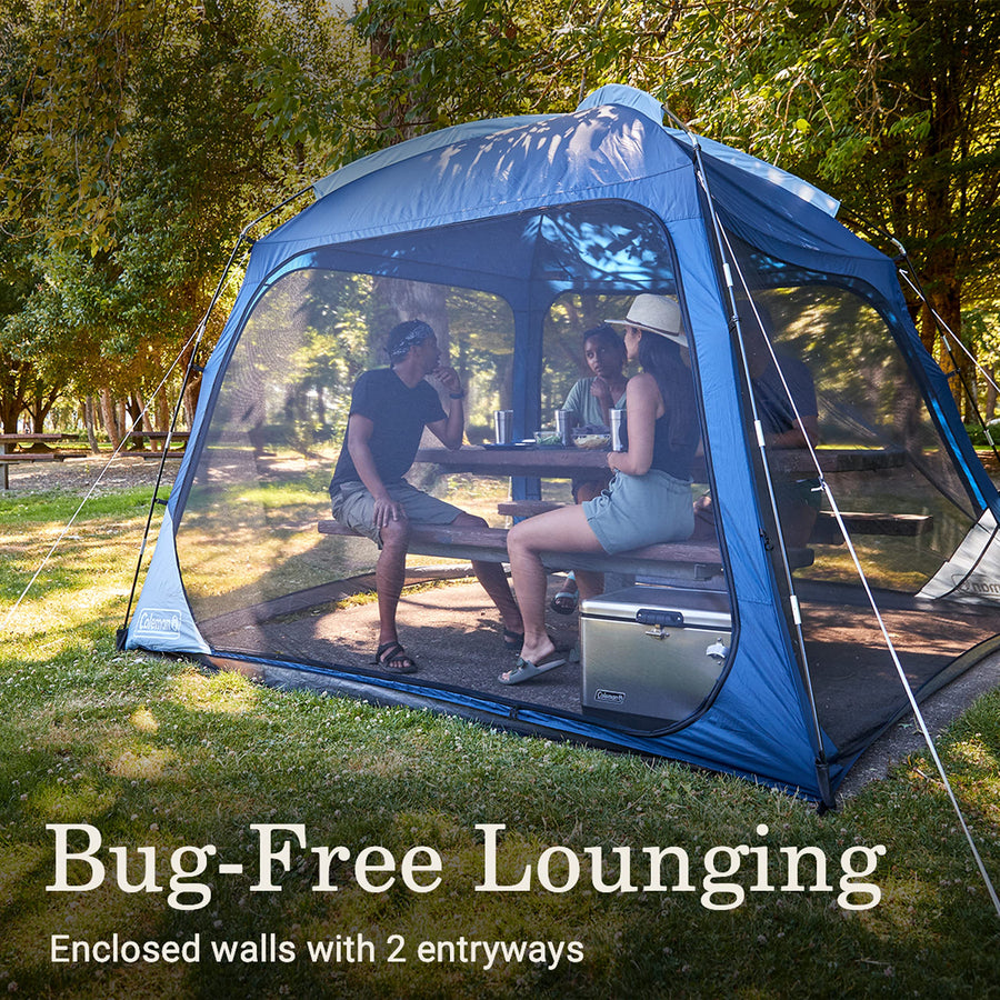 Skyshade Coleman Screen Dome Canopy Tent, 10 x 10 Shade Canopy, UPF 50+ Outdoor Canopy Tent for Camping, Tailgating, and Beach Shade, Blue Nights