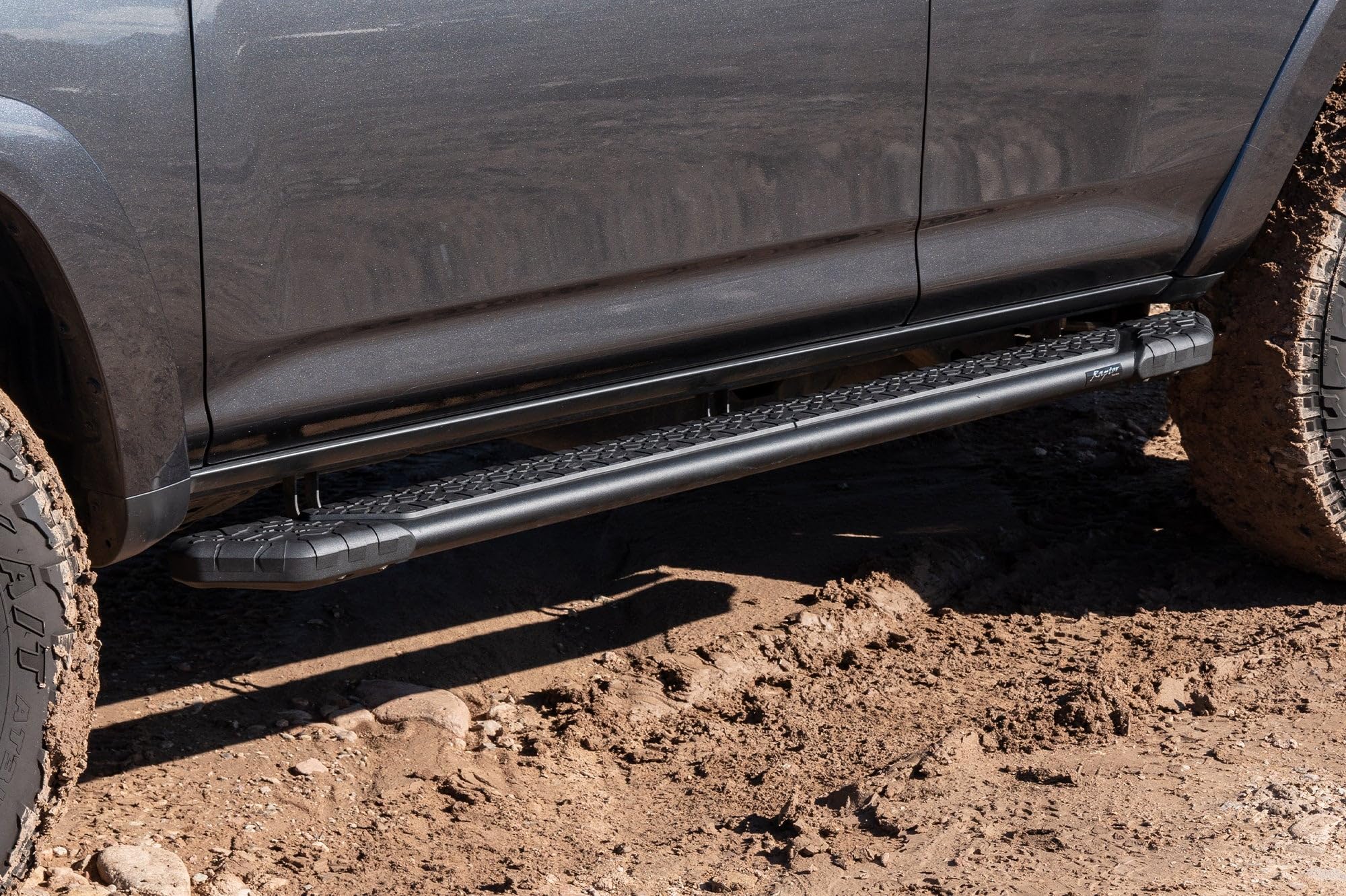 Running Boards Raptor Series Steps 5in Treadsteps Black Aluminum Compatible with 2010-2024 4Runner Without Lower Door Cladding/Trim