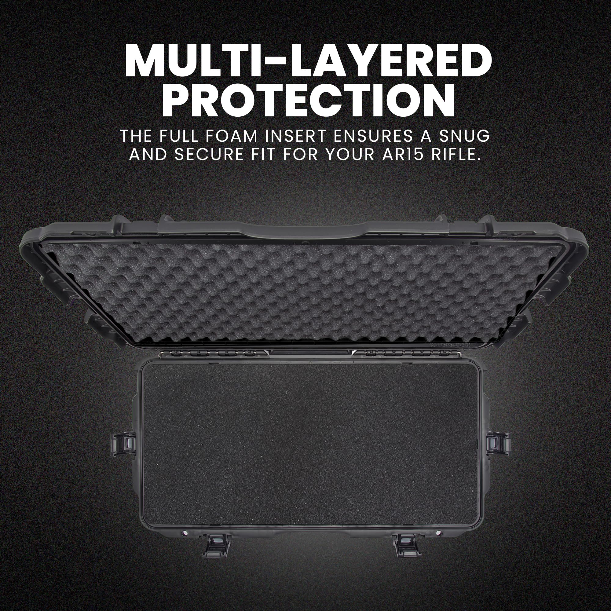 NANUK 980 Hard Case with Customizable Cubed Foam 30” IP67 Waterproof & Crushproof, Rugged Construction for Ultimate Protection, Made in North America – Olive (29.9” x 16.2” x 7.3”)